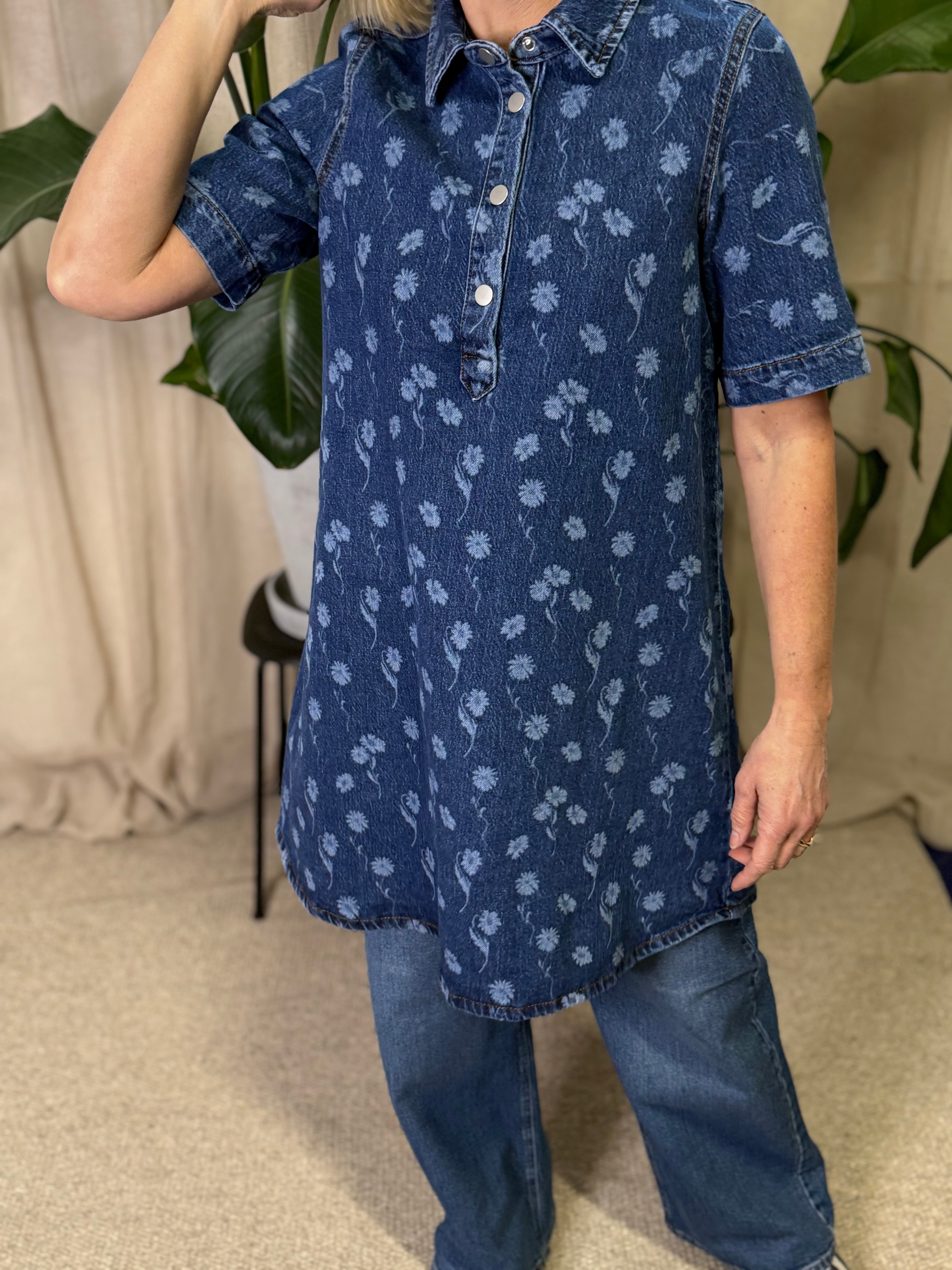 VMOCINA Midi Dress - Medium Blue Denim