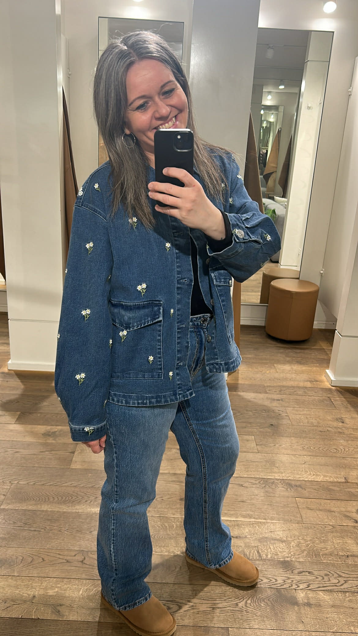 PCFLORA Denim Shirt - Medium Blue Denim