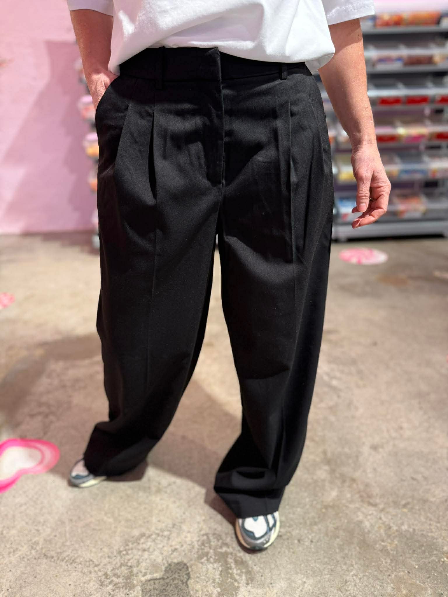 PCBOSELLA Trousers - Black