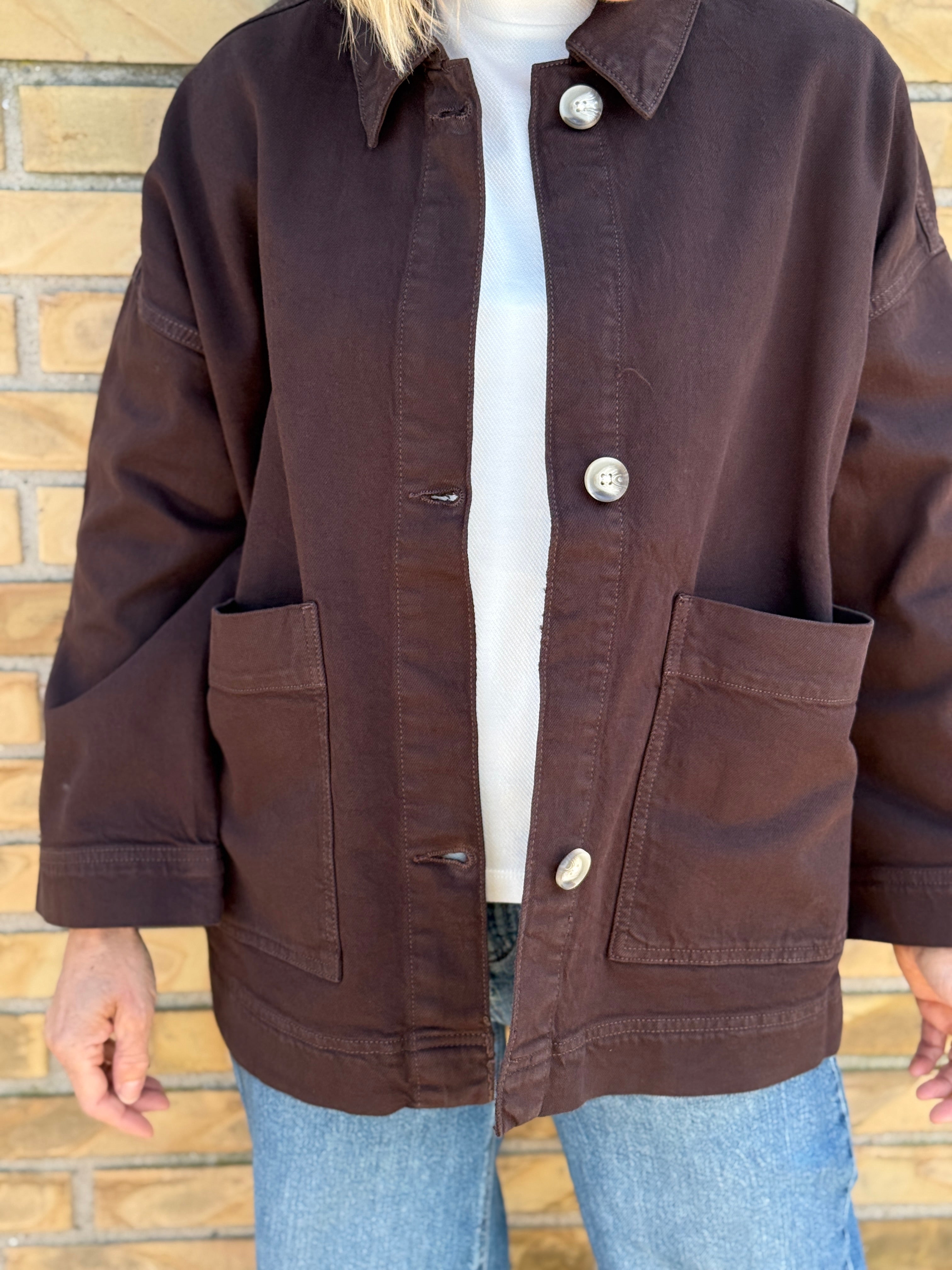 AWVERENA Denim Jacket - Chocolate Torte
