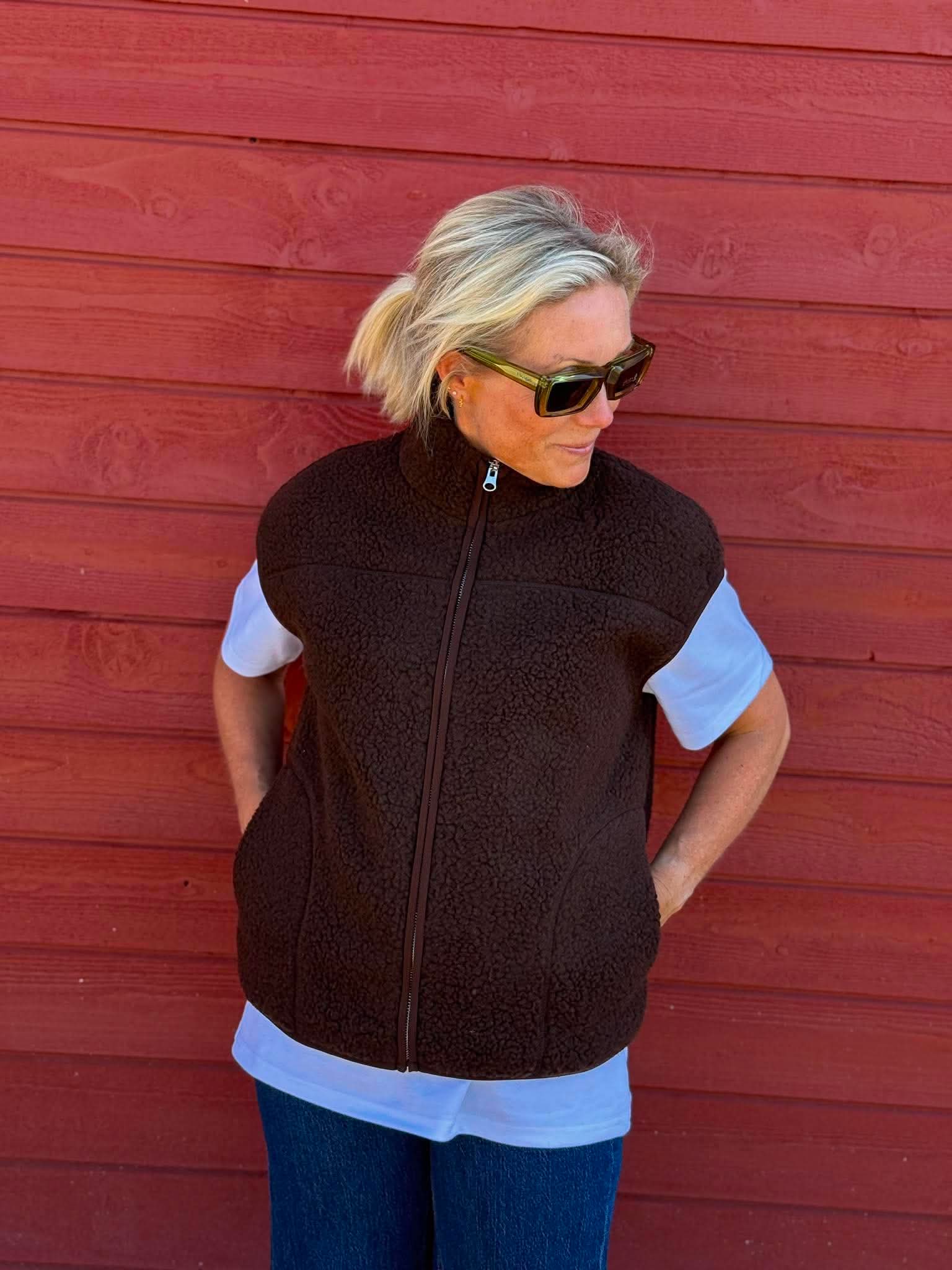 PCSADIA Gilet - Hot Fudge