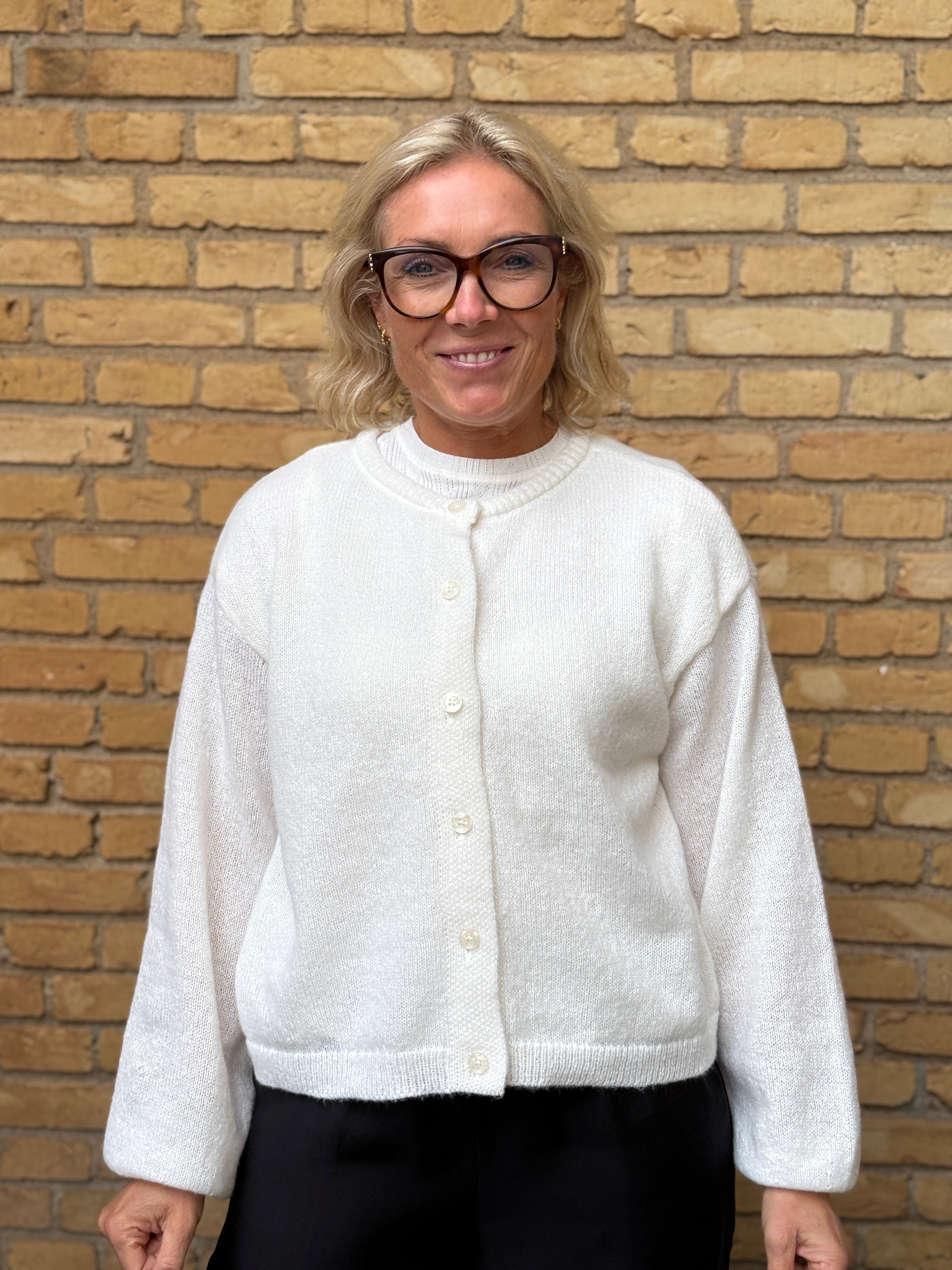 PCIDA Knitted Cardigan - Cloud Dancer