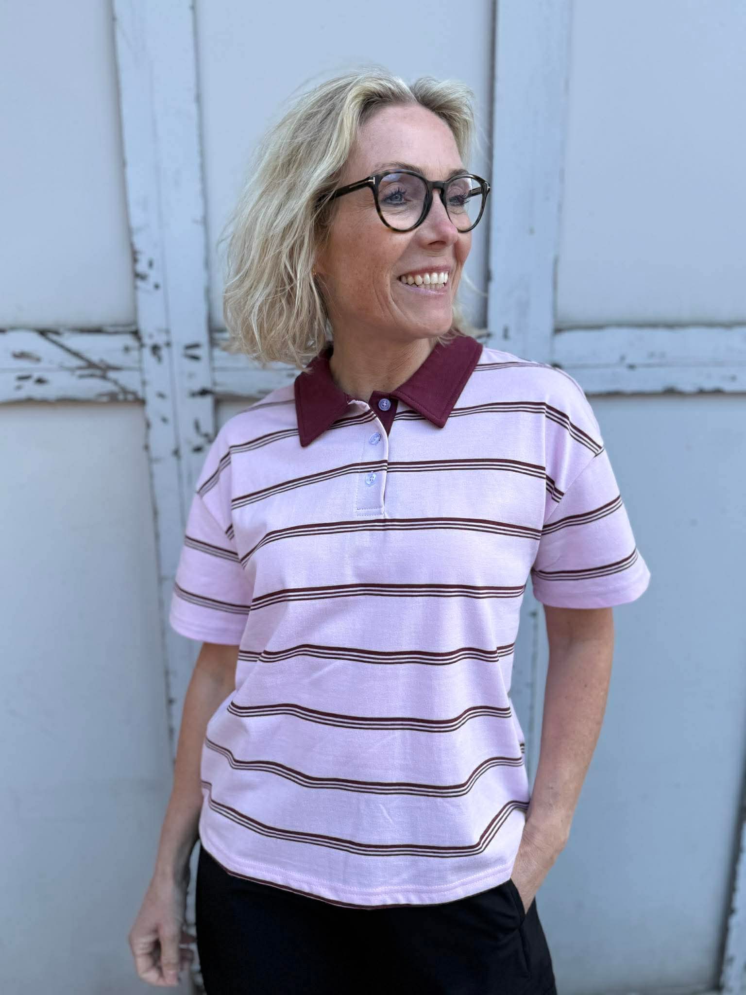 PCSADIE Polo-Shirt - Roseate Spoonbill