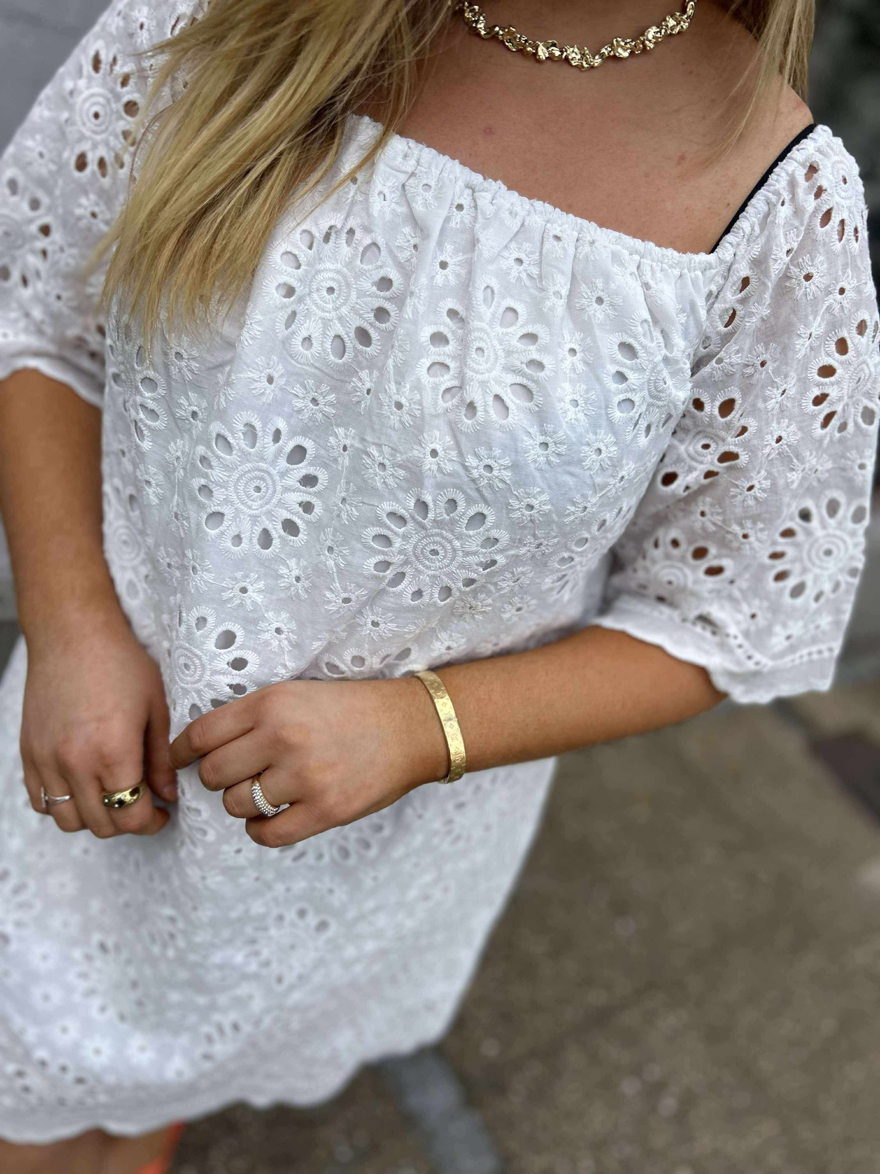 NMFIONA Short Dress - Bright White