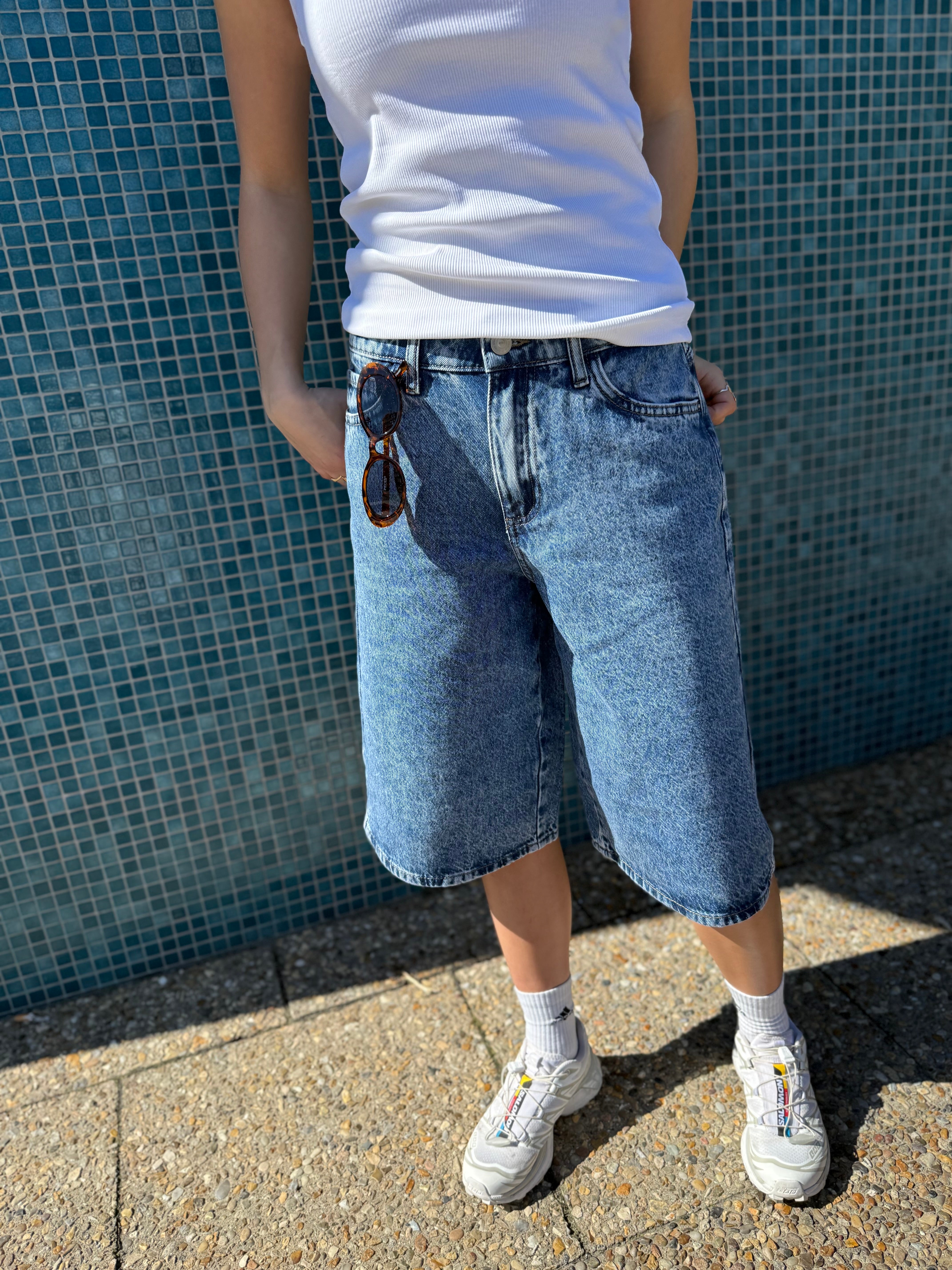 PCSKY Shorts - Medium Blue Denim