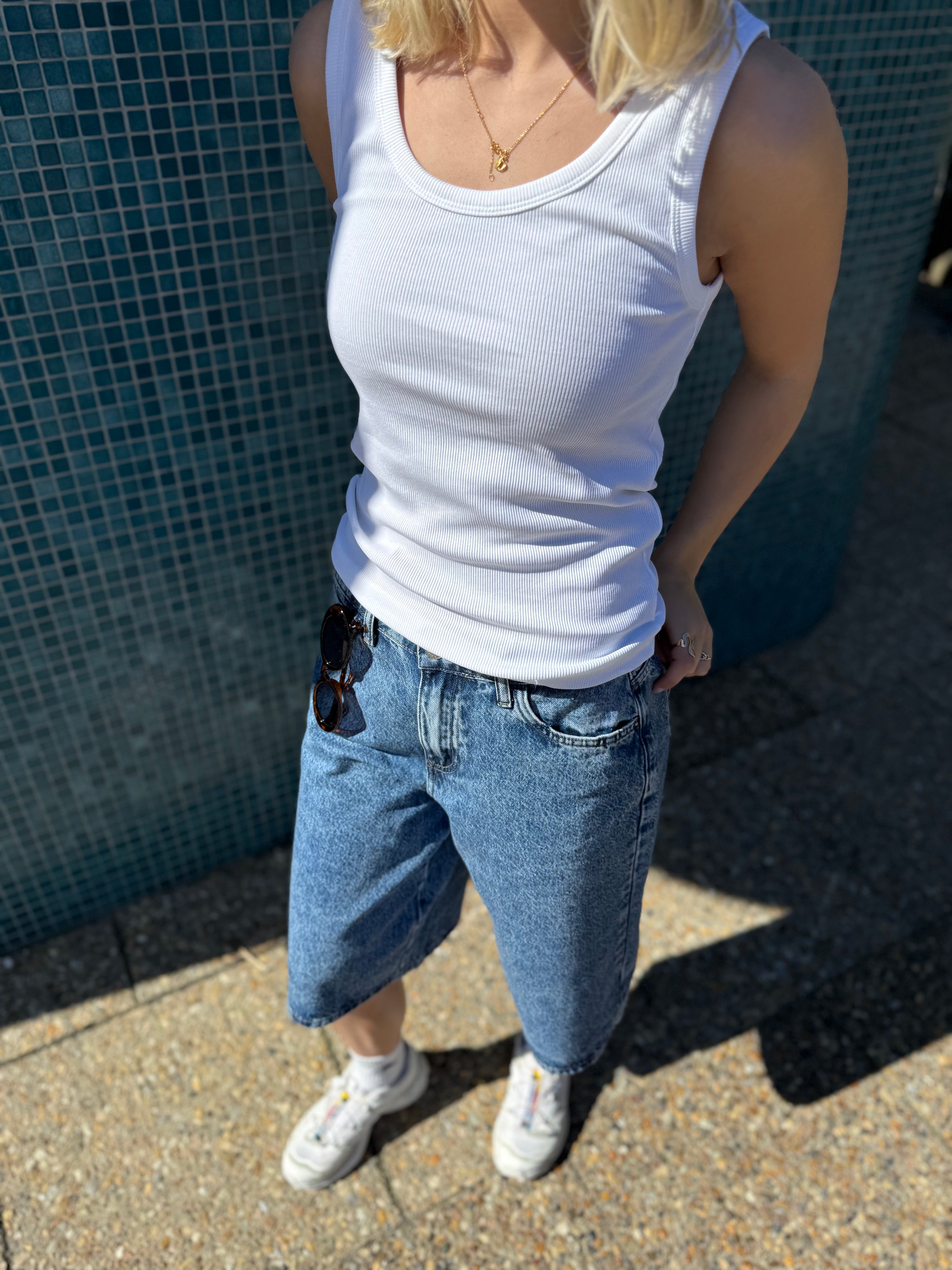 PCSKY Shorts - Medium Blue Denim
