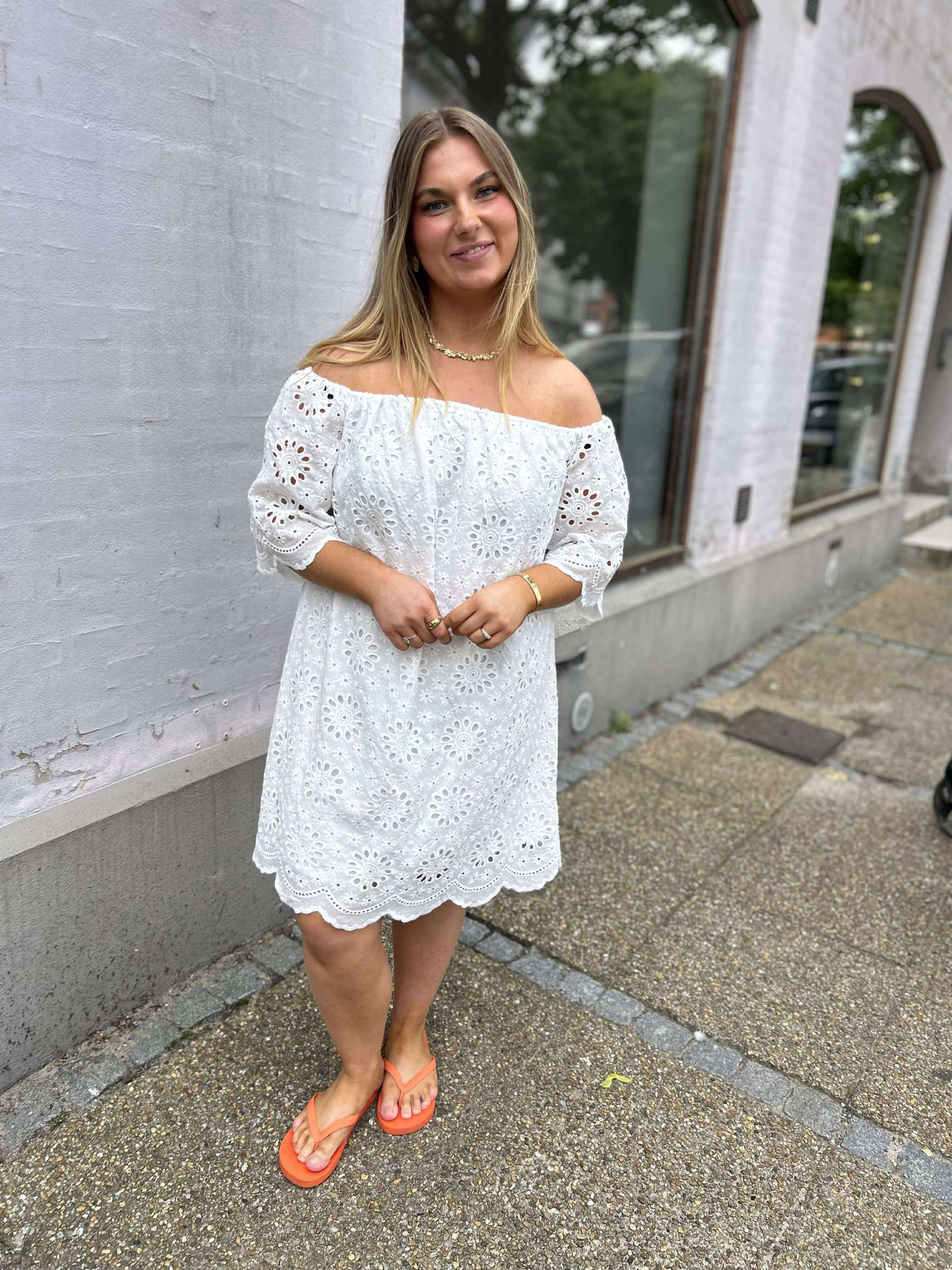 NMFIONA Short Dress - Bright White