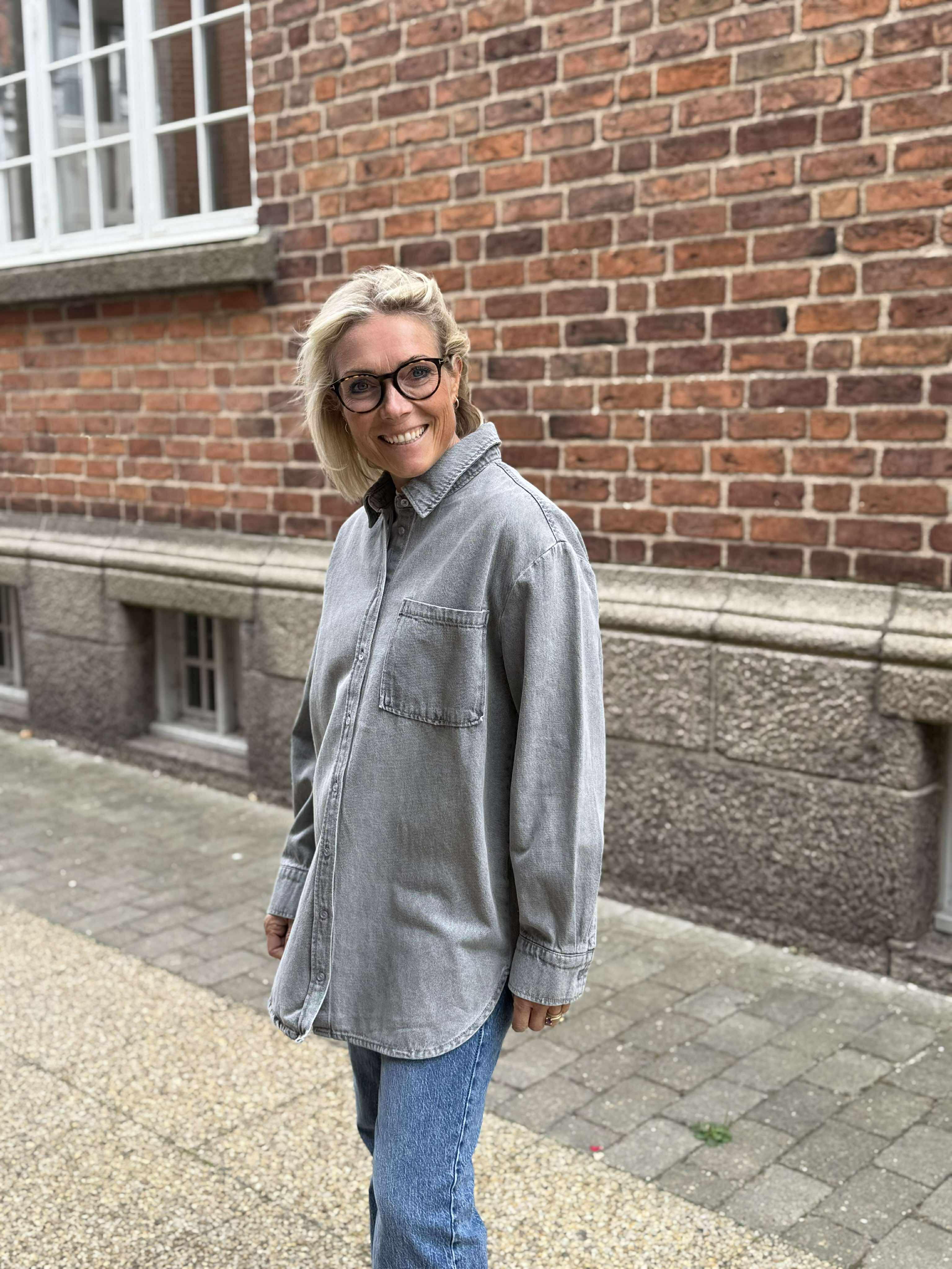 PCMAISIE Denim Shirt - Grey Denim