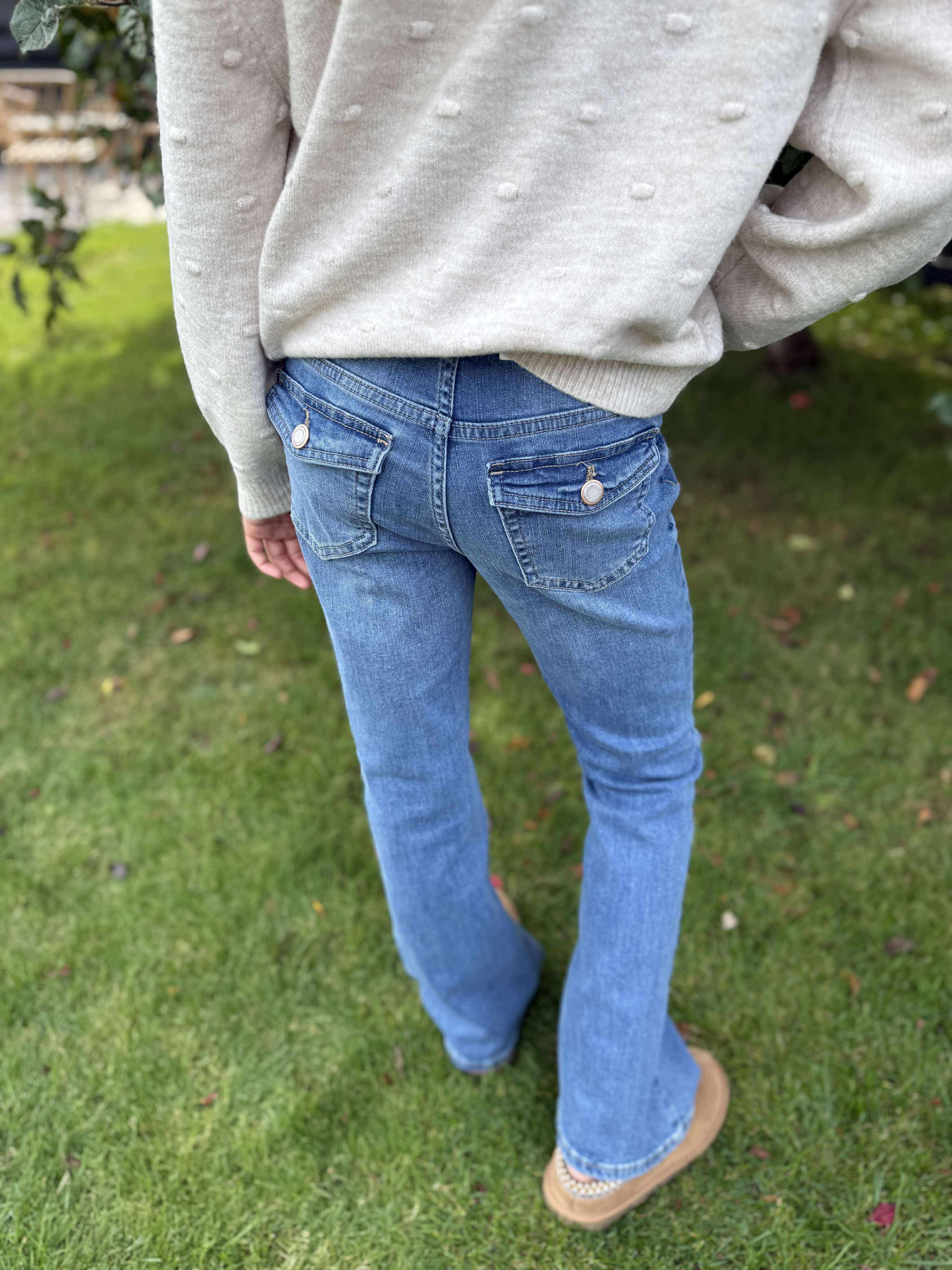 VMFLASH Girl Jeans - Medium Blue Denim