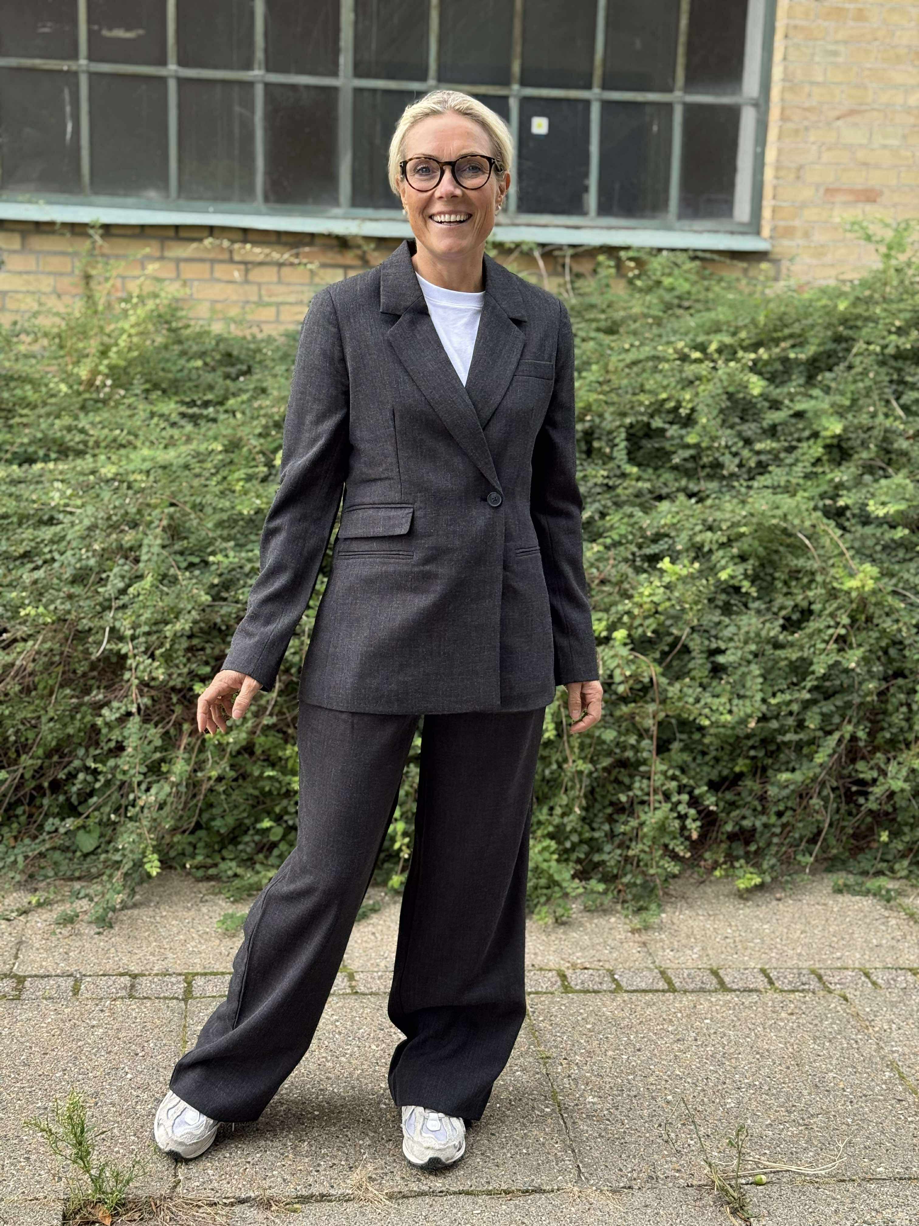 VMBESTIE Blazer - Dark Grey Melange