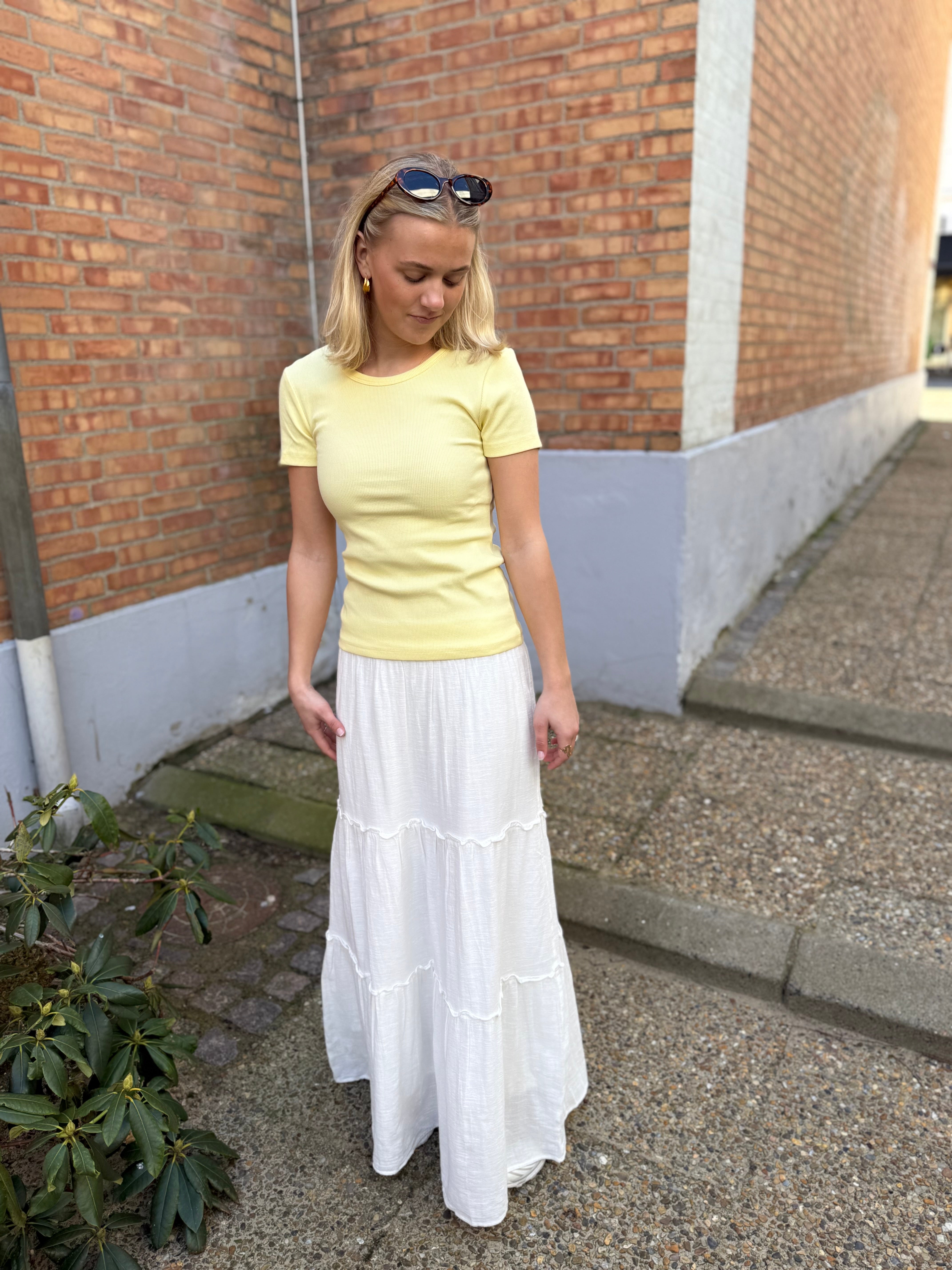 AWKEELEY Long Skirt - Snow White
