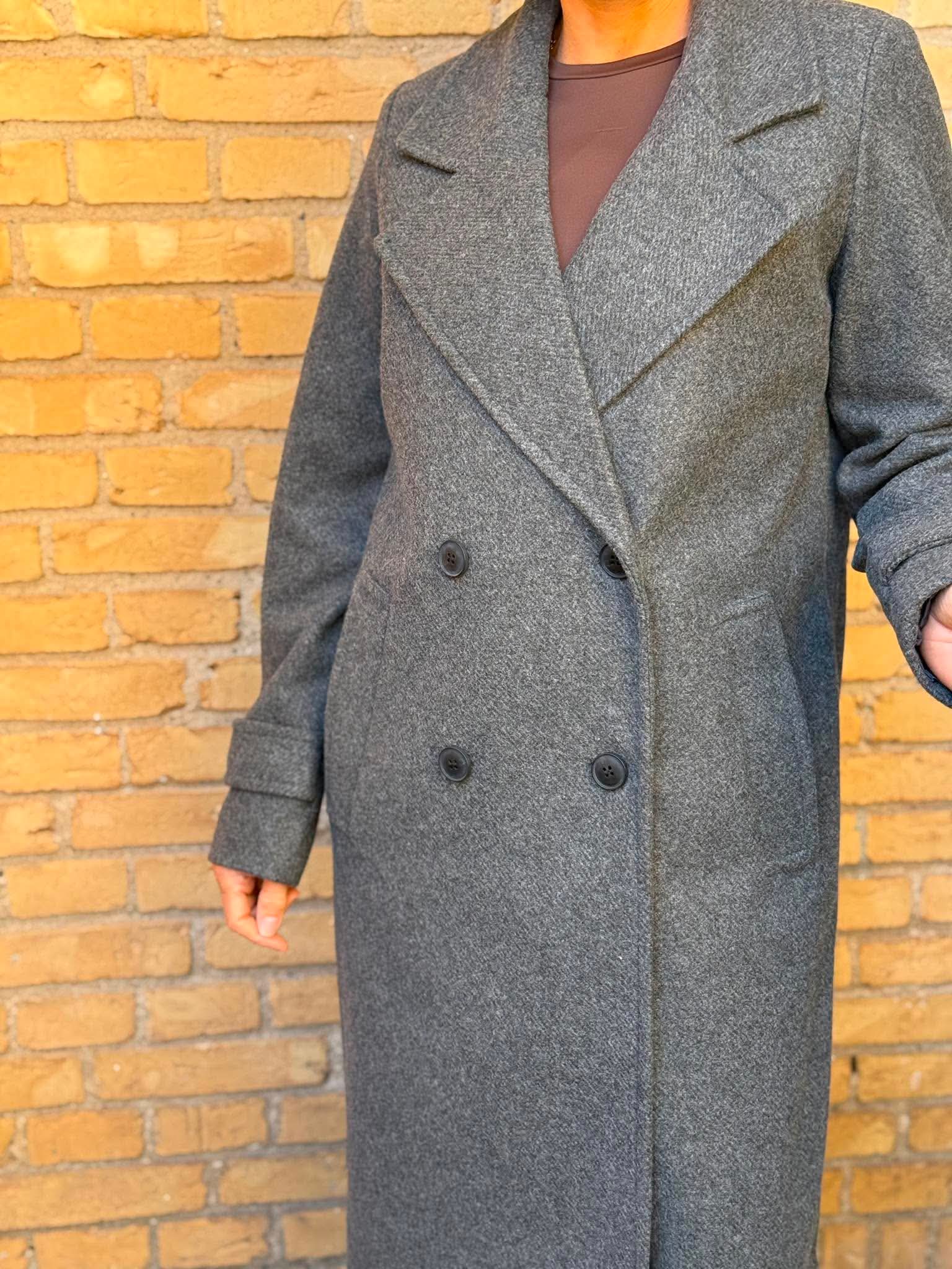 VMEVA Coat - Medium Grey Melange