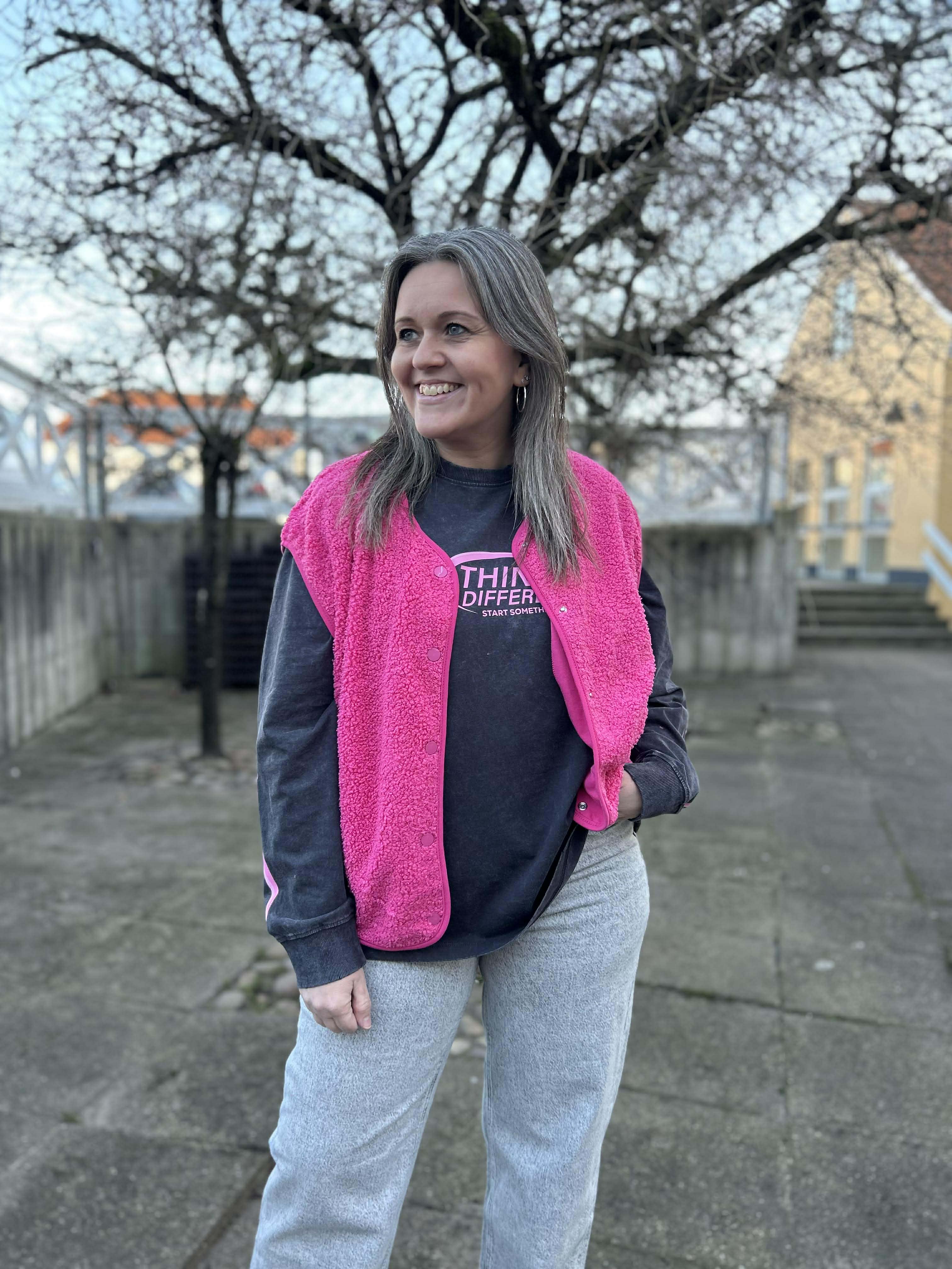 PCKATTY Otw Gilet - Shocking Pink