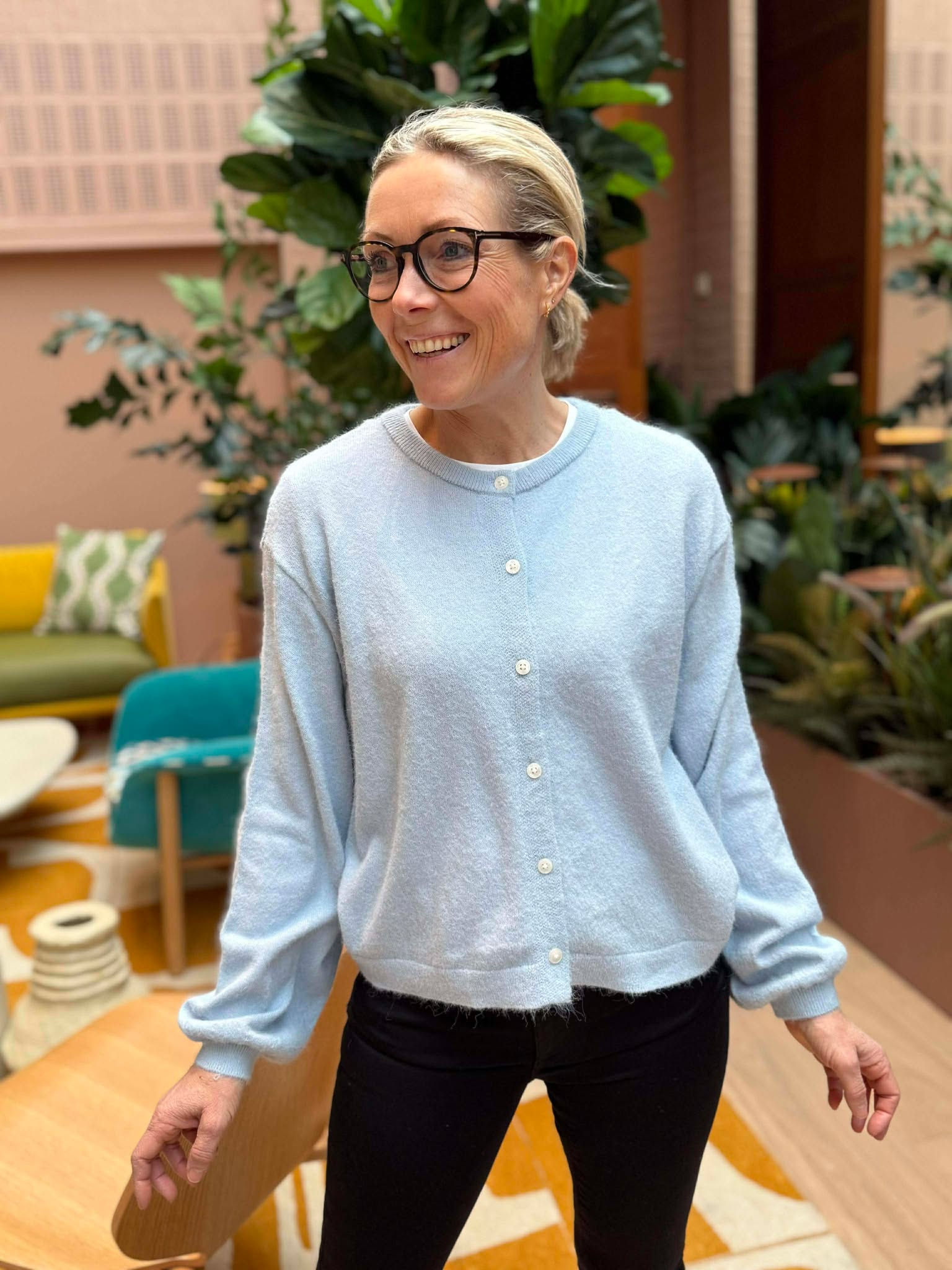 PCNAOMI Knit Cardigan - Cashmere Blue