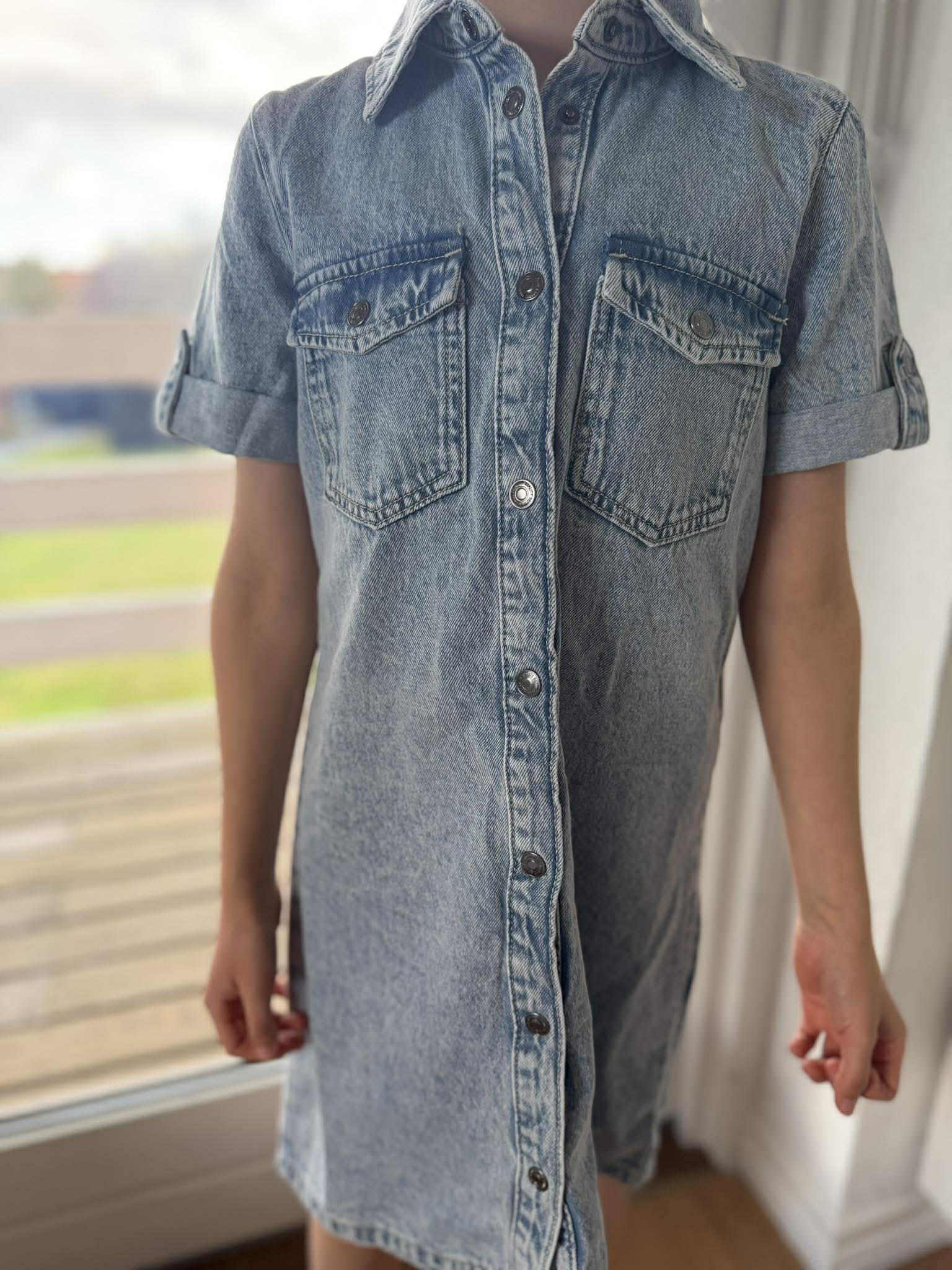 VMJENNIE Short Dress - Light Blue Denim