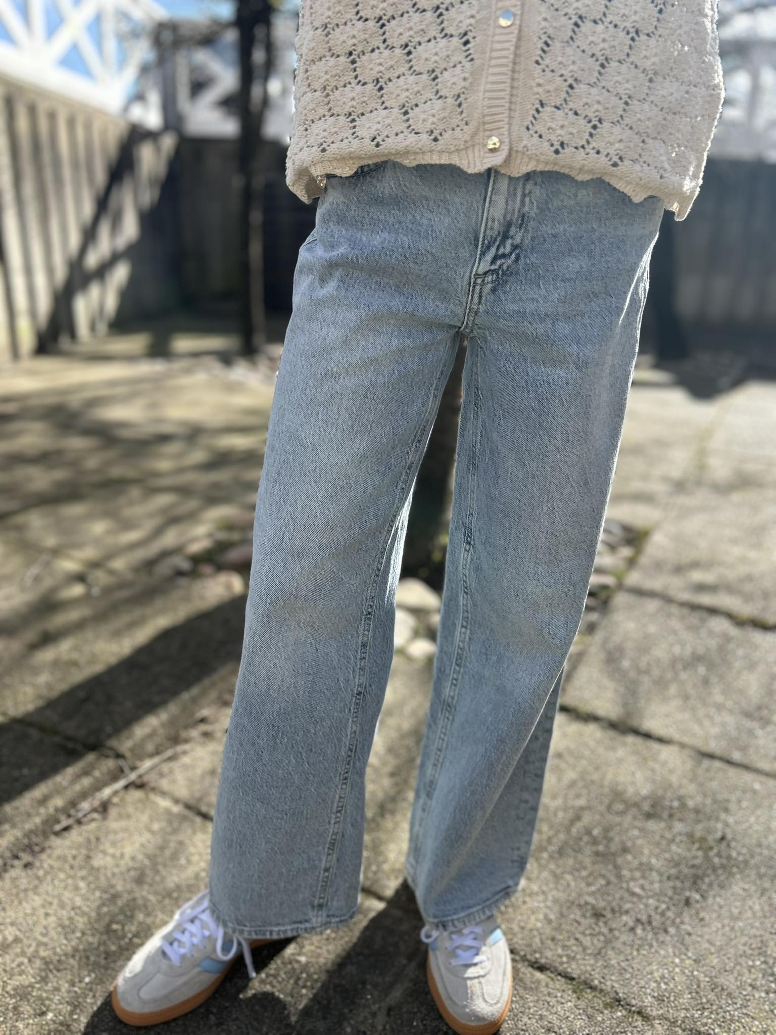 VMTESSA Straight Girl Jeans - Light Blue Denim