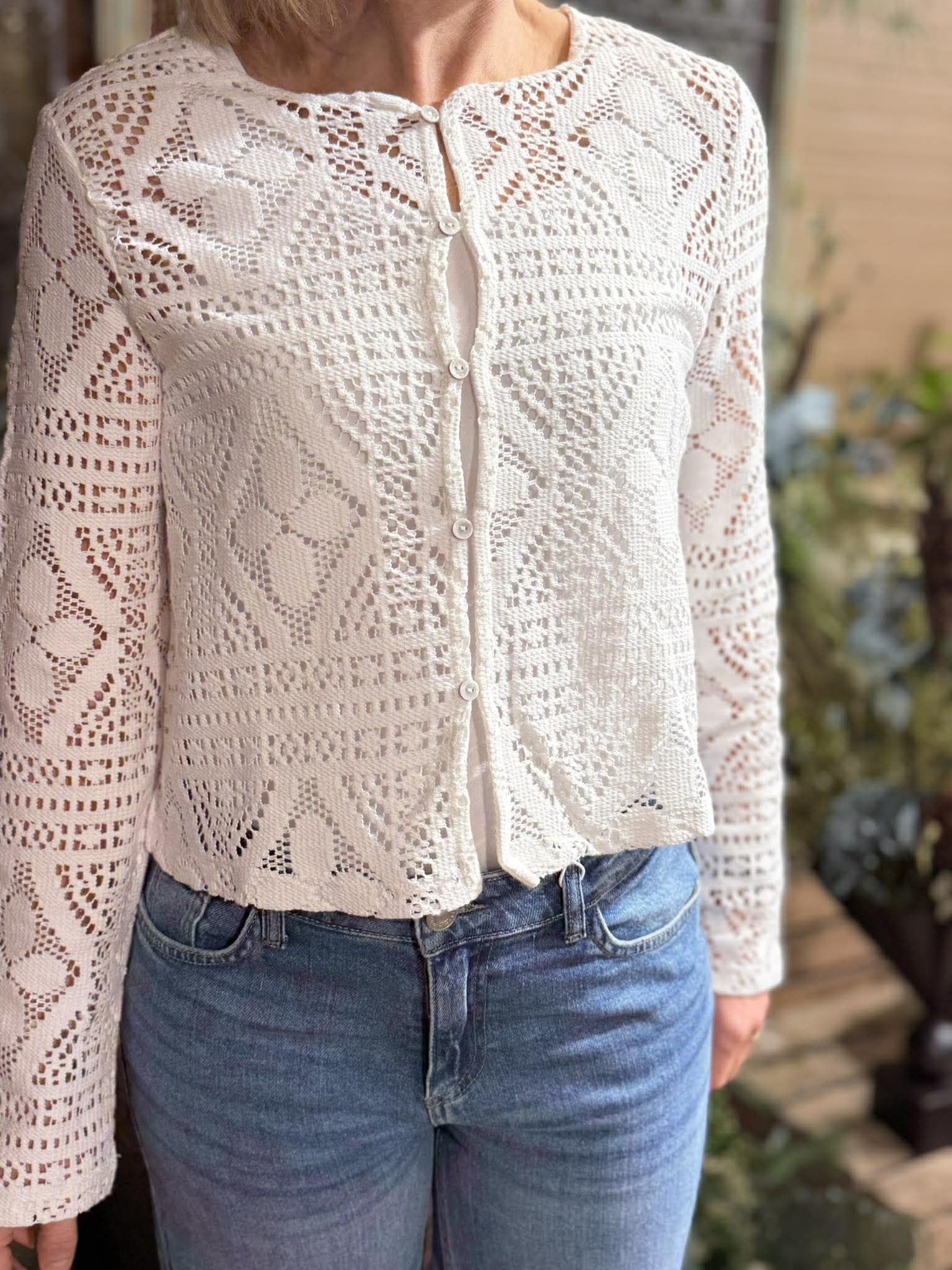 PCBONNIE Cardigan - Cloud Dancer
