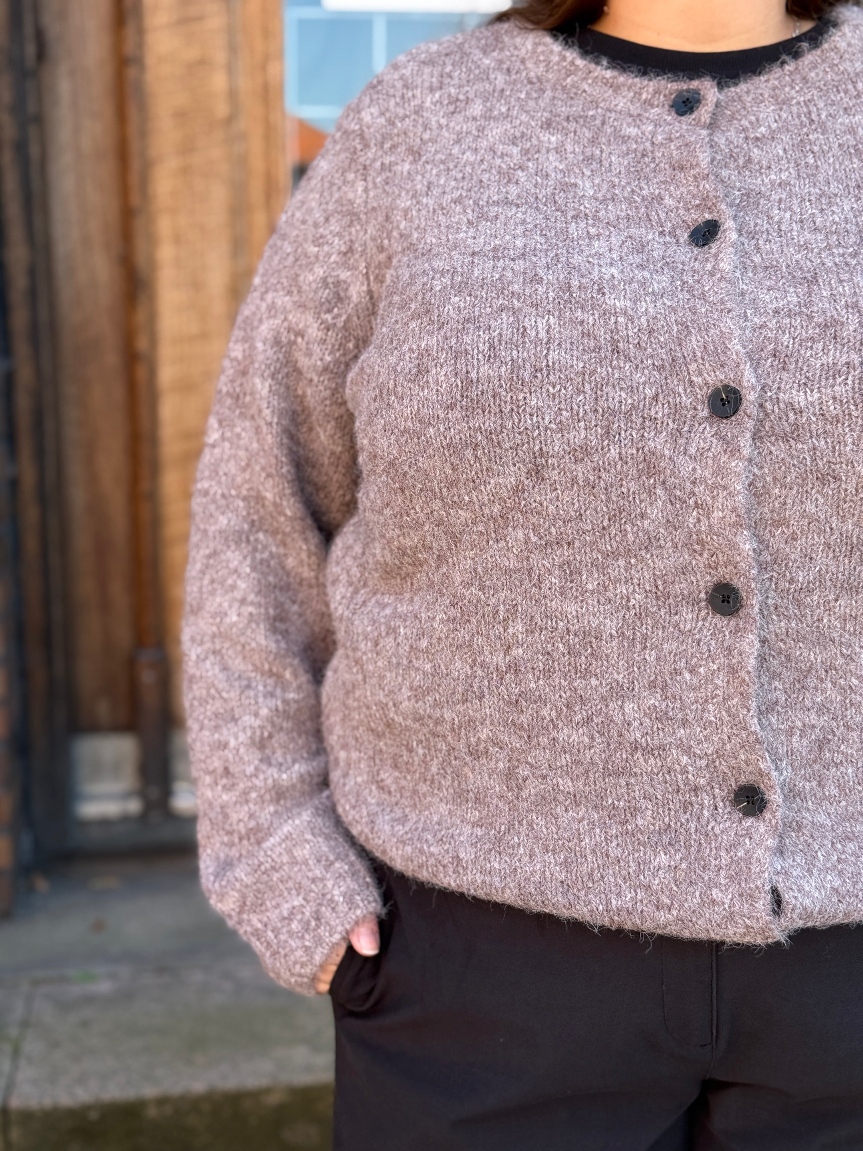 VMCNOVAH Knitted Cardigan - Brown Lentil