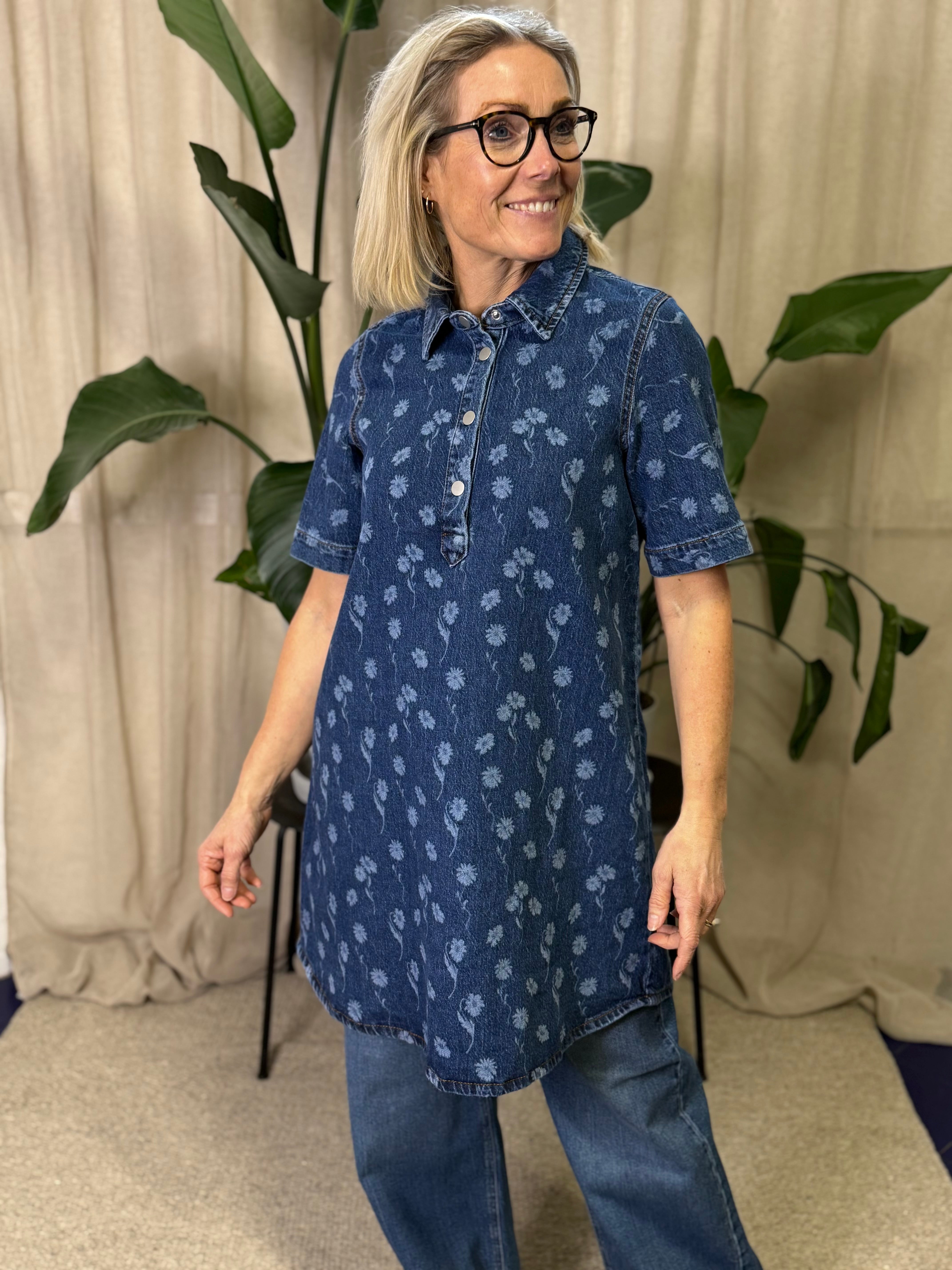 VMOCINA Midi Dress - Medium Blue Denim