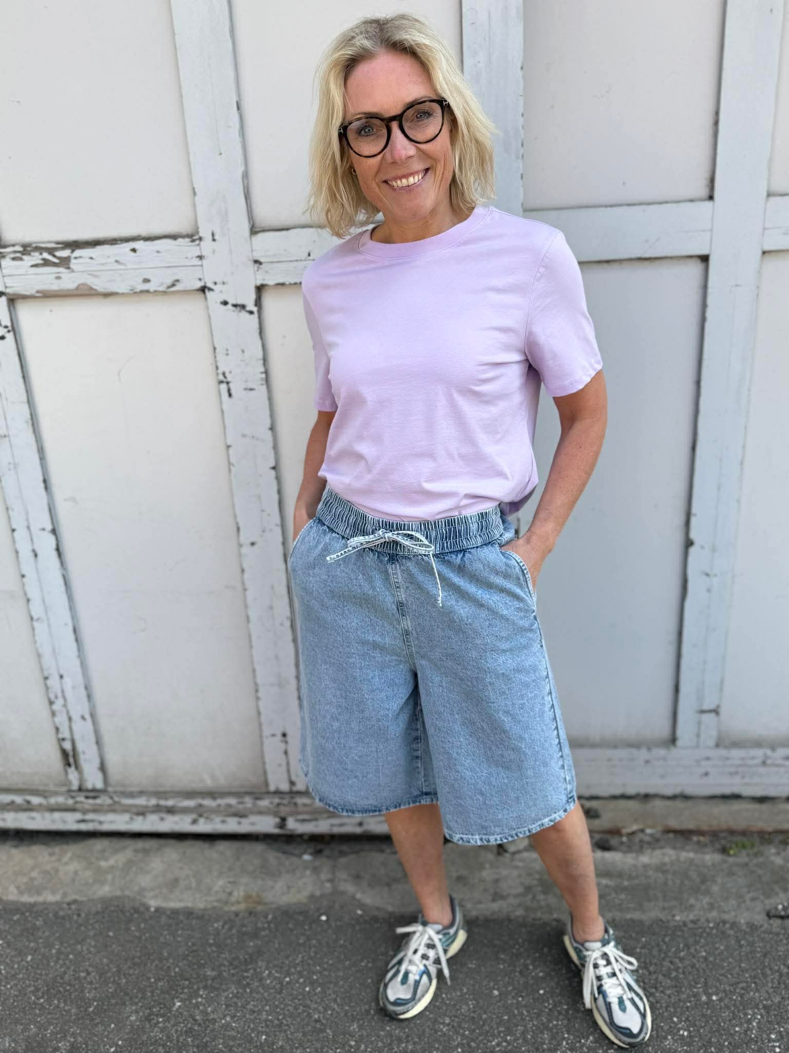 NMSIGNE Shorts - Light Blue Denim