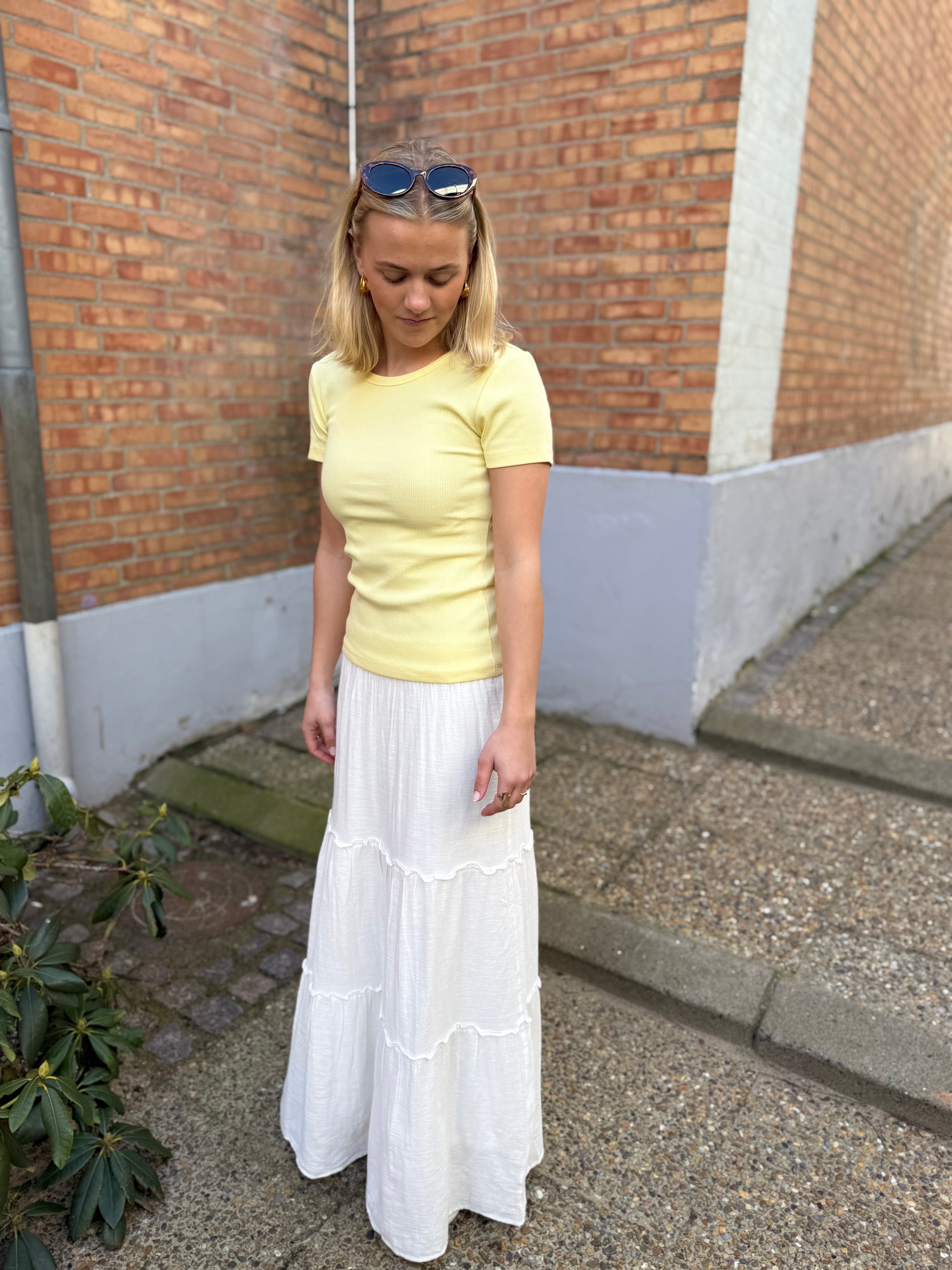 AWKEELEY Long Skirt - Snow White