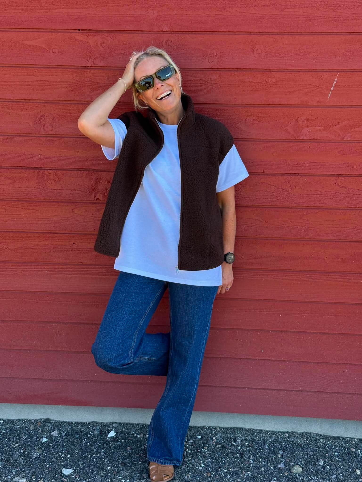 PCSADIA Gilet - Hot Fudge
