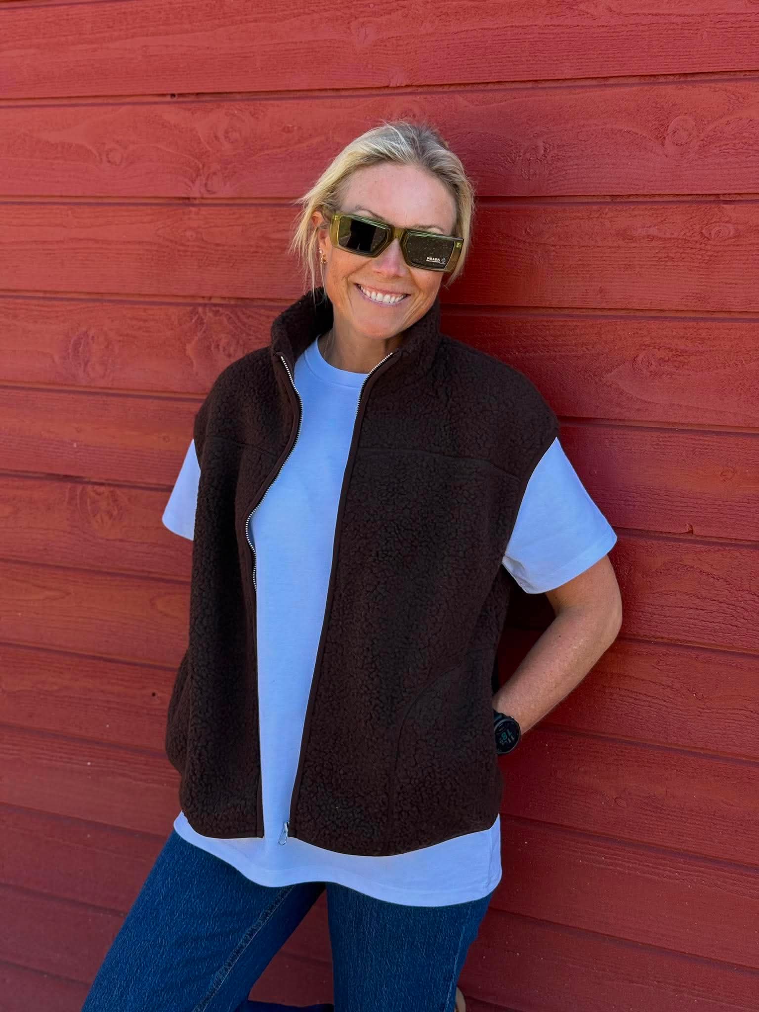 PCSADIA Gilet - Hot Fudge