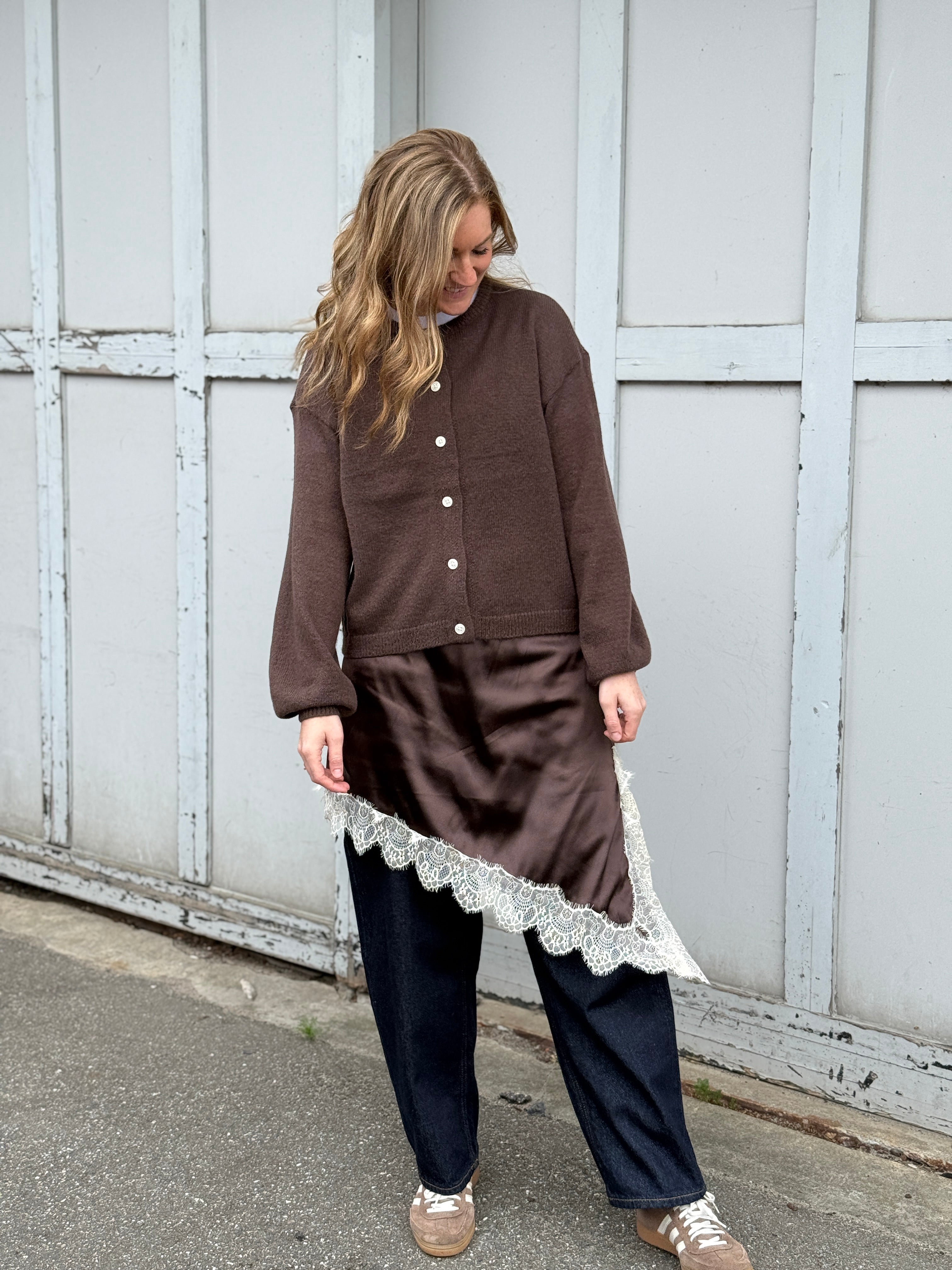 PCIDA Knitted Cardigan - Hot Fudge