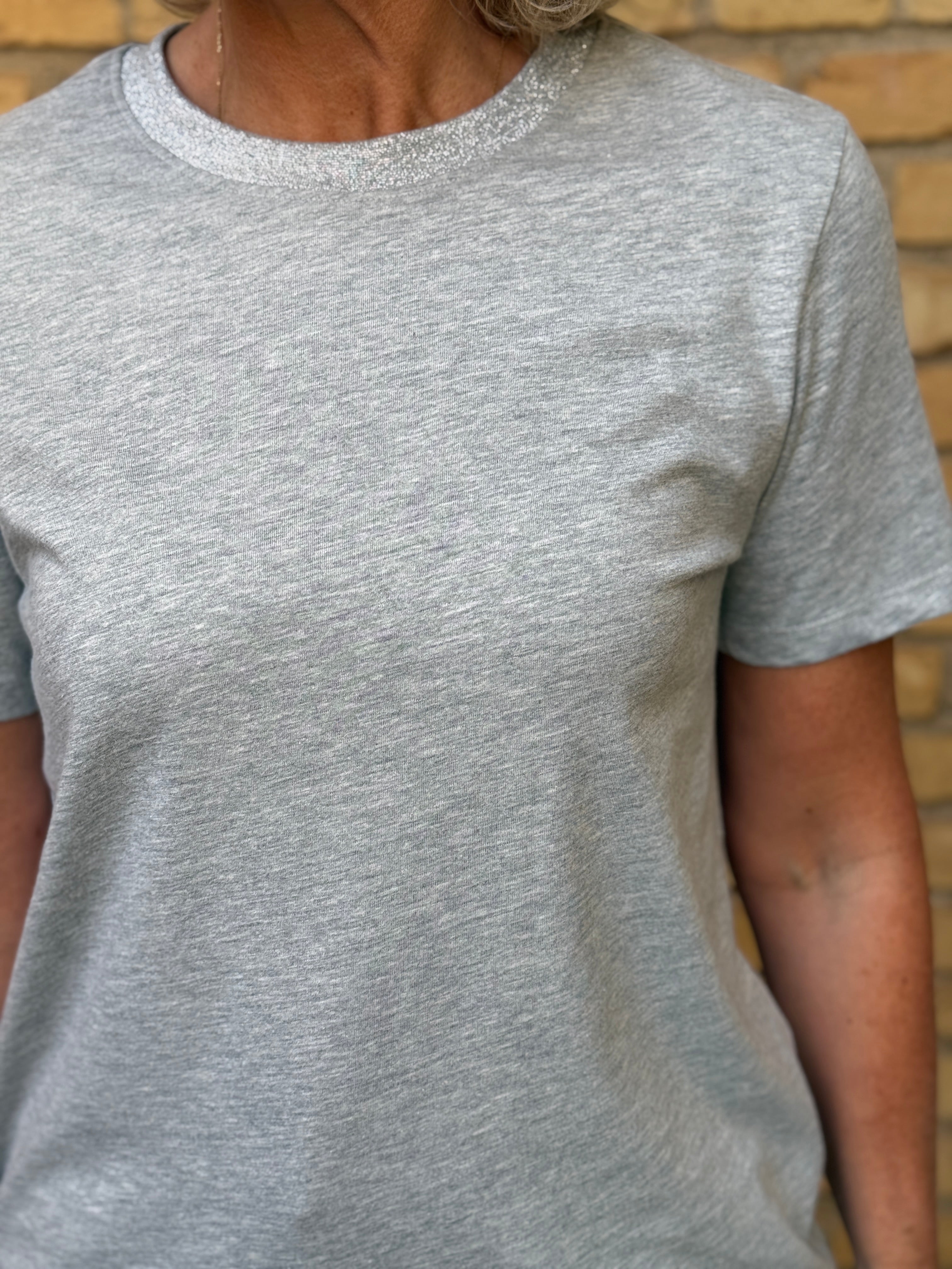 PCRIA T-shirt - Glitter x Light Grey