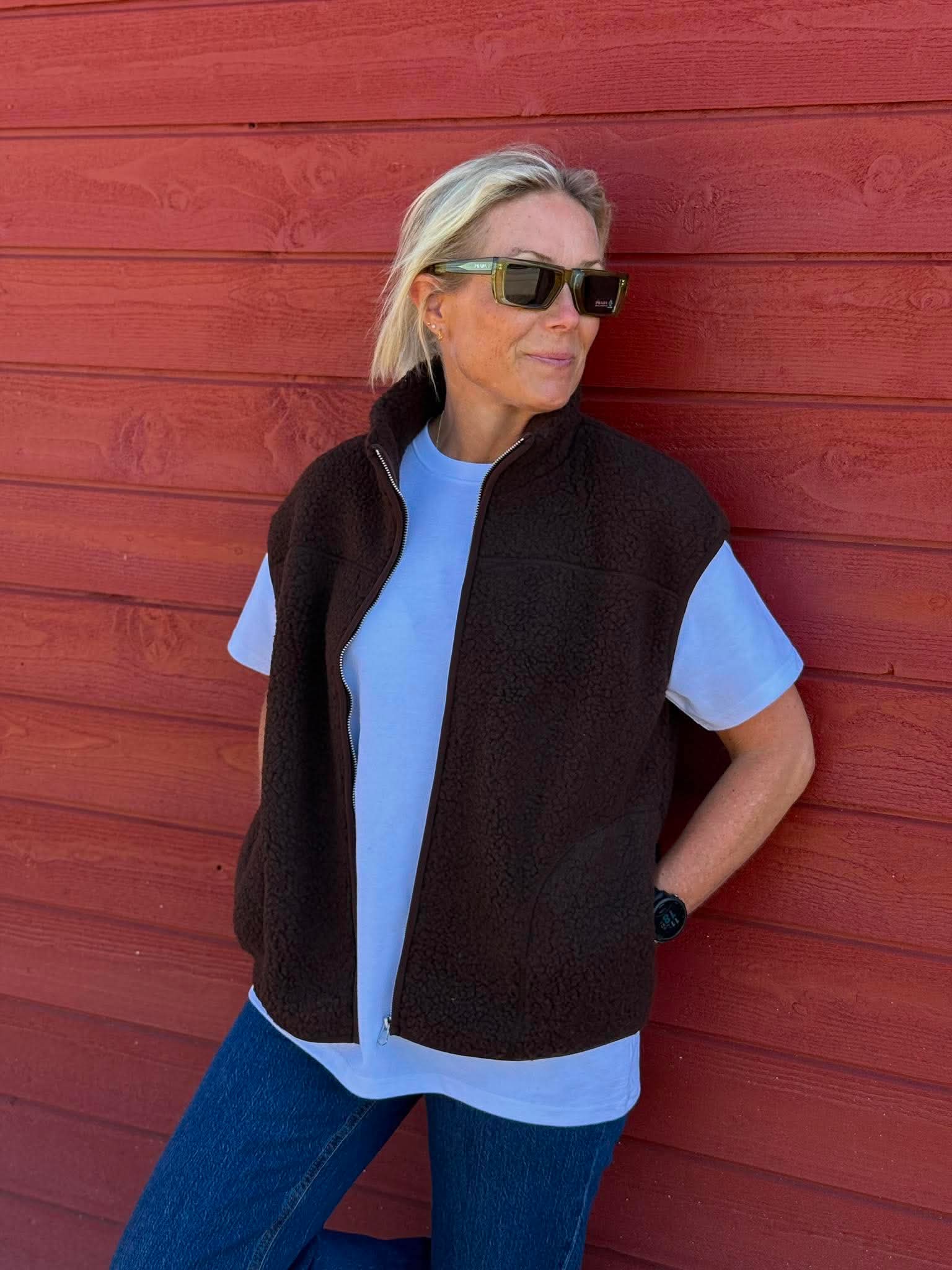 PCSADIA Gilet - Hot Fudge
