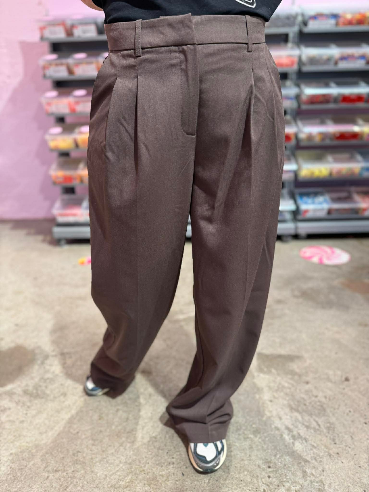 PCBOSELLA Trousers - Hot Fudge