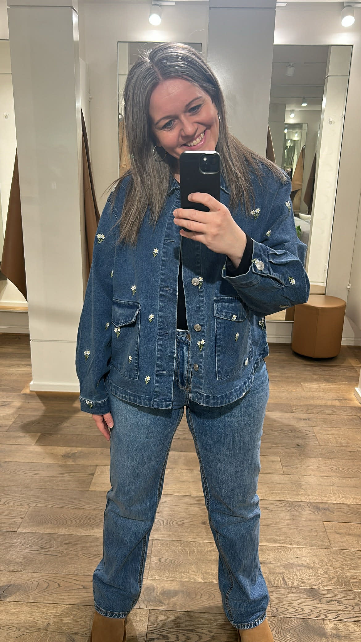 PCFLORA Denim Shirt - Medium Blue Denim