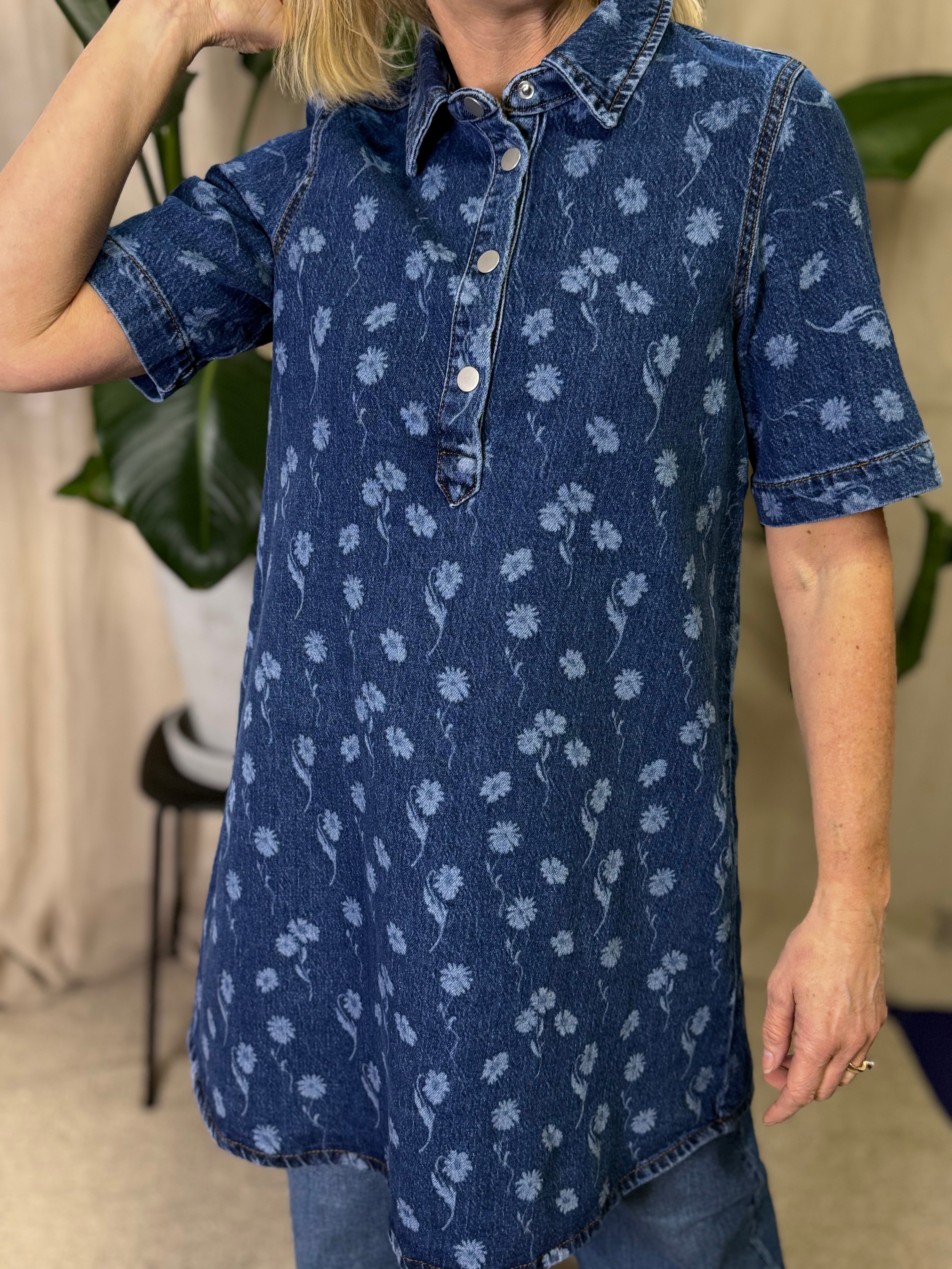 VMOCINA Midi Dress - Medium Blue Denim