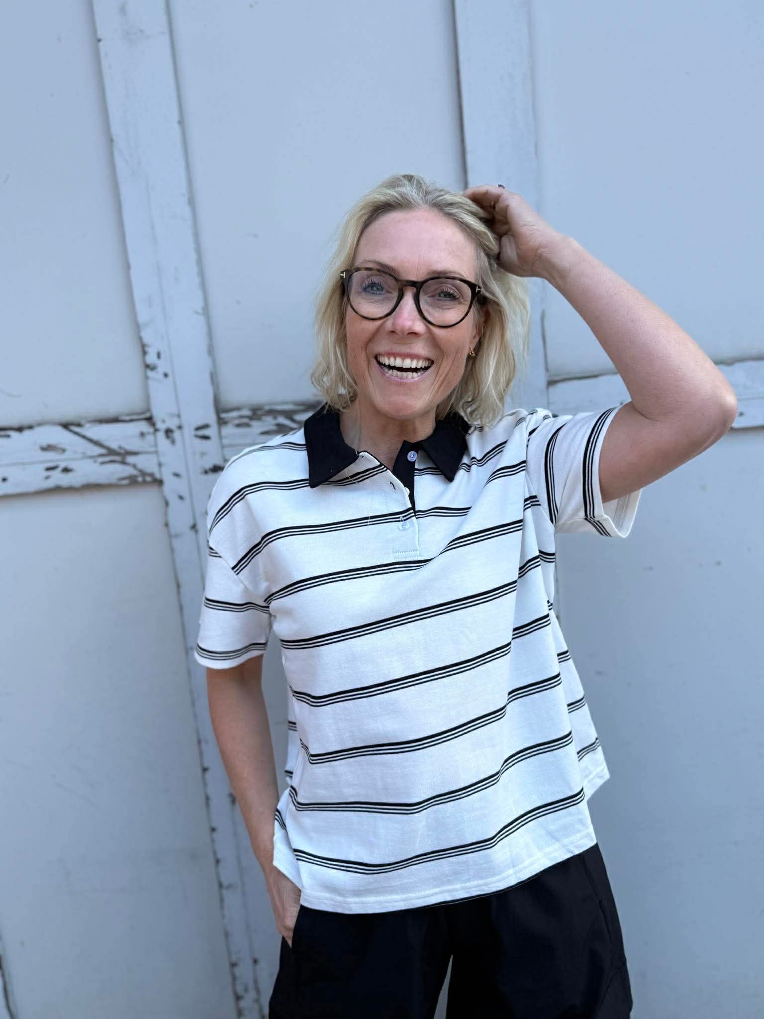 PCSADIE Polo-Shirt - Cloud Dancer