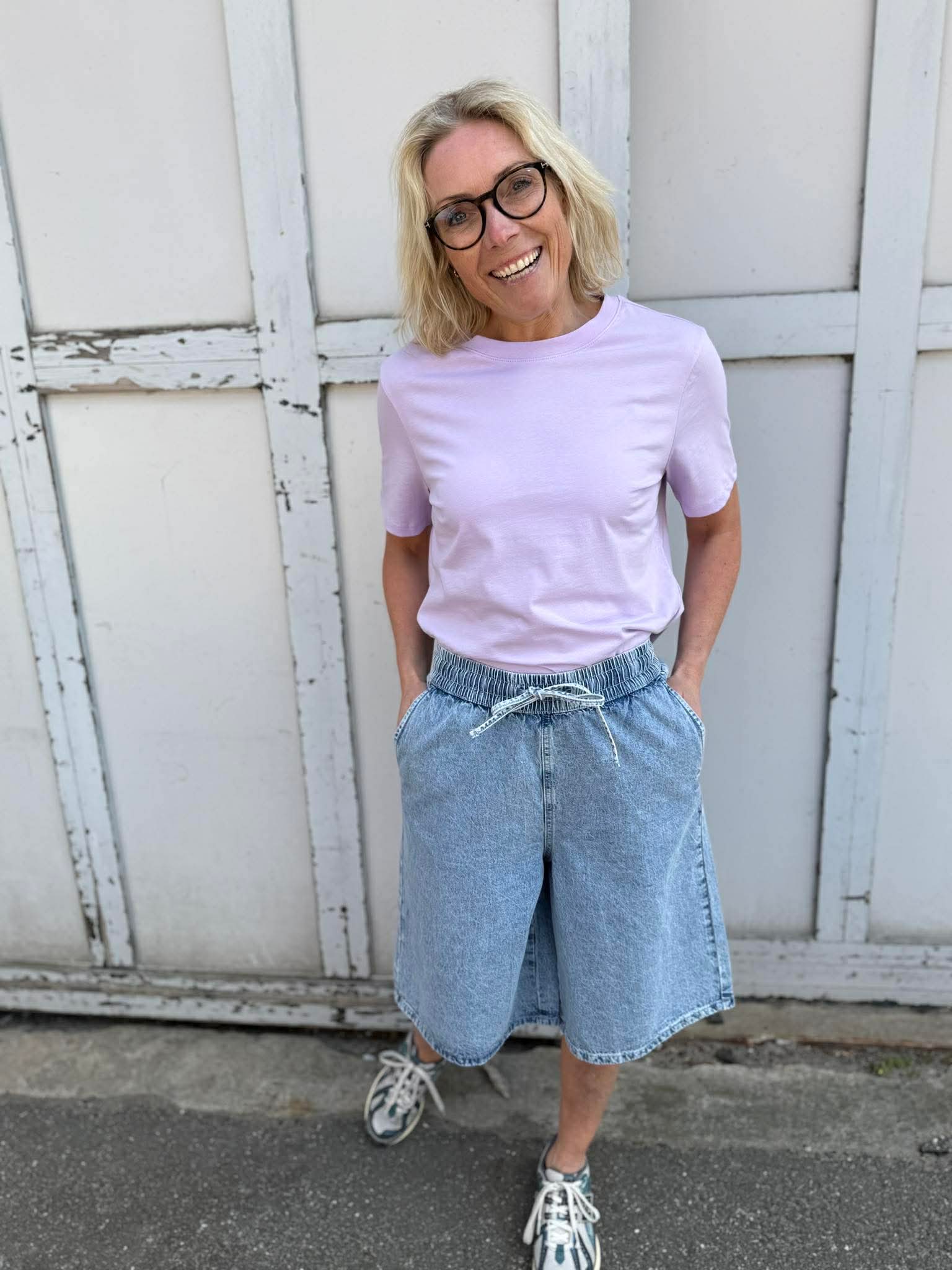 NMSIGNE Shorts - Light Blue Denim