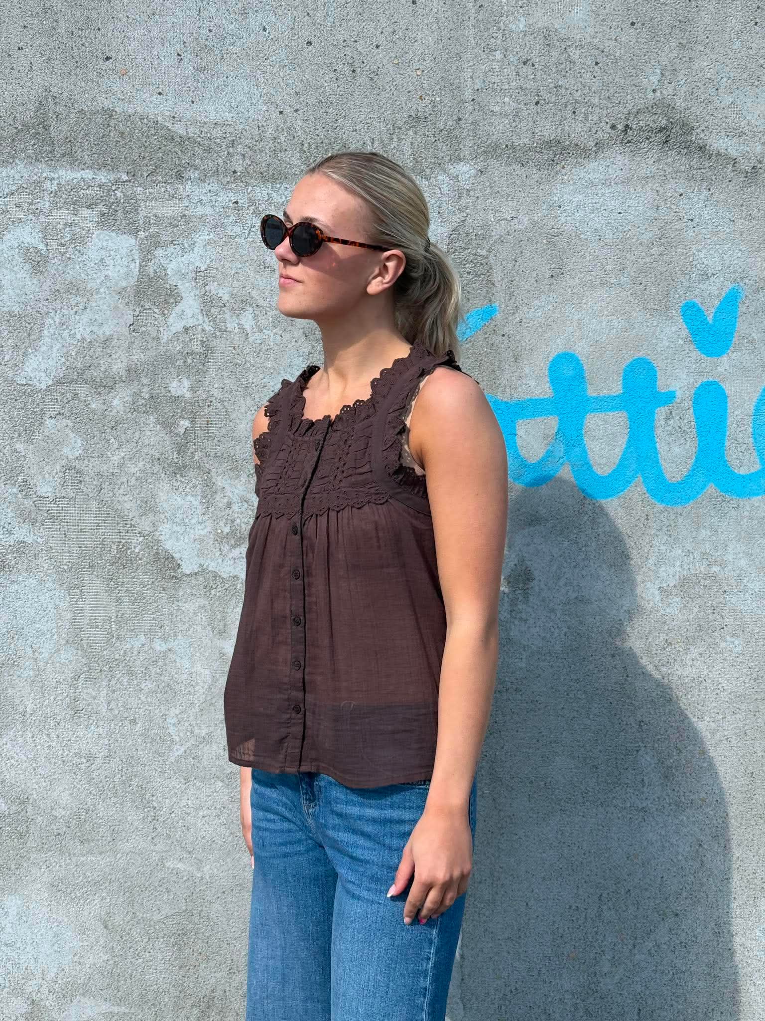 NMSALMA Top - Chocolate Brown