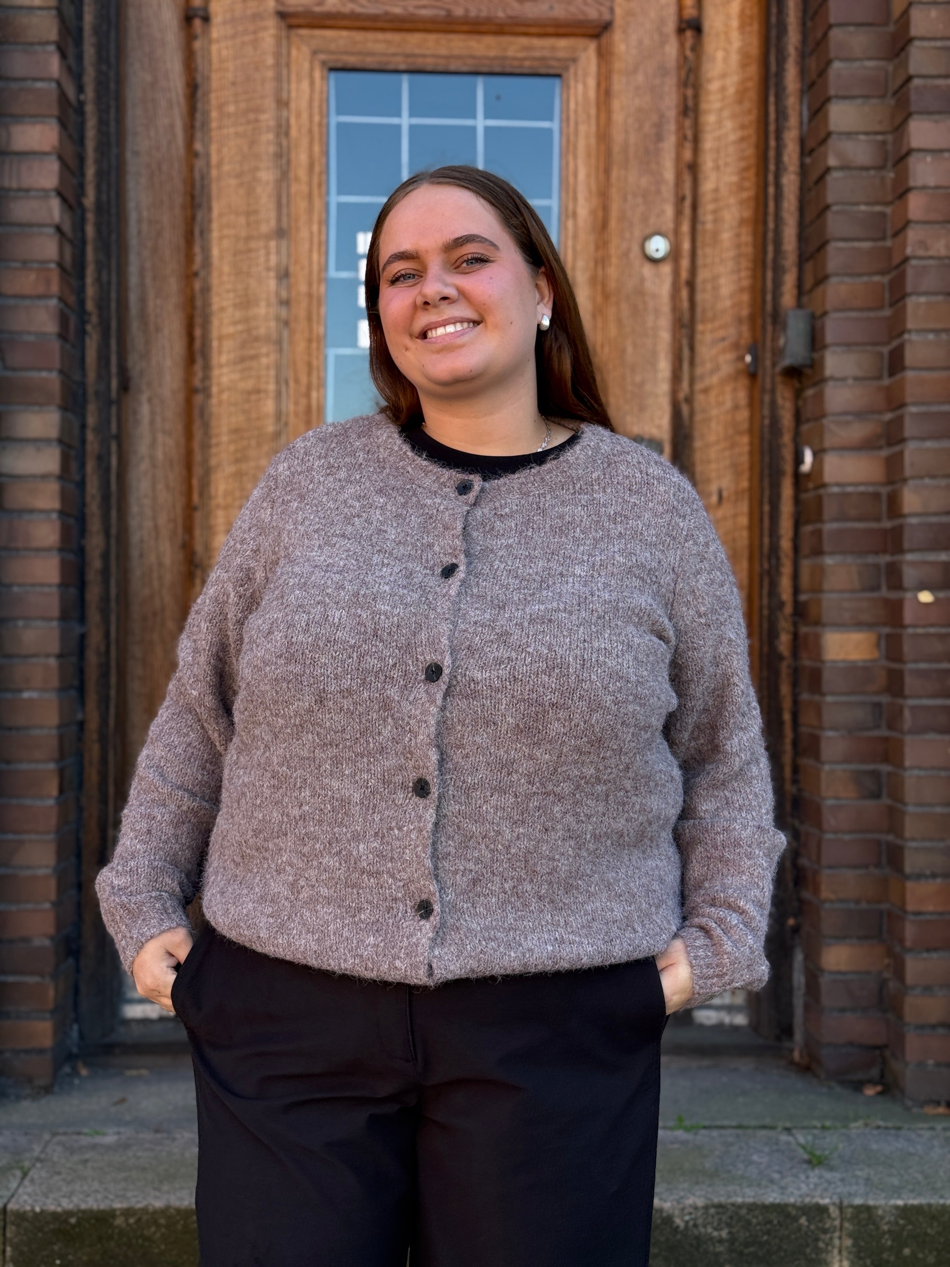 VMCNOVAH Knitted Cardigan - Brown Lentil