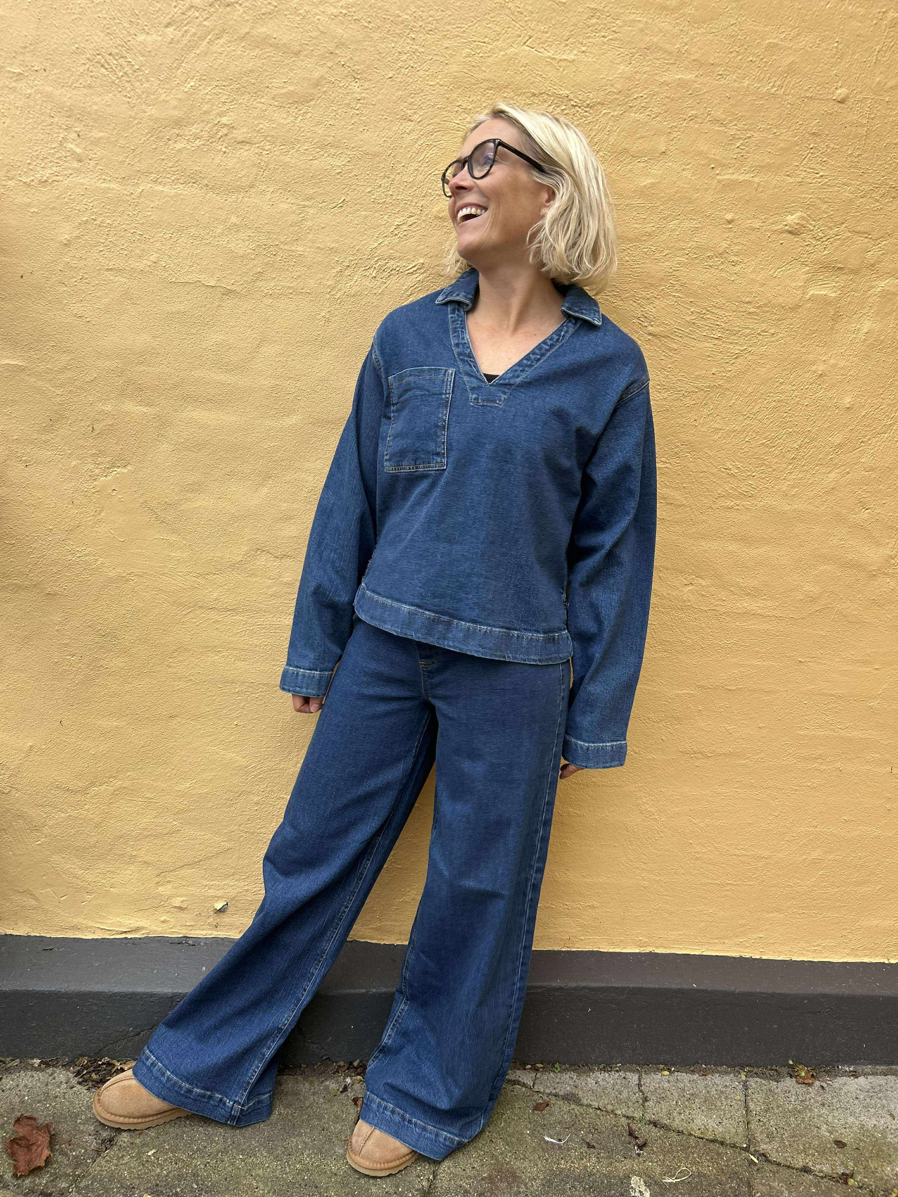 PCSILKE Denim Shirt - Medium Blue Denim