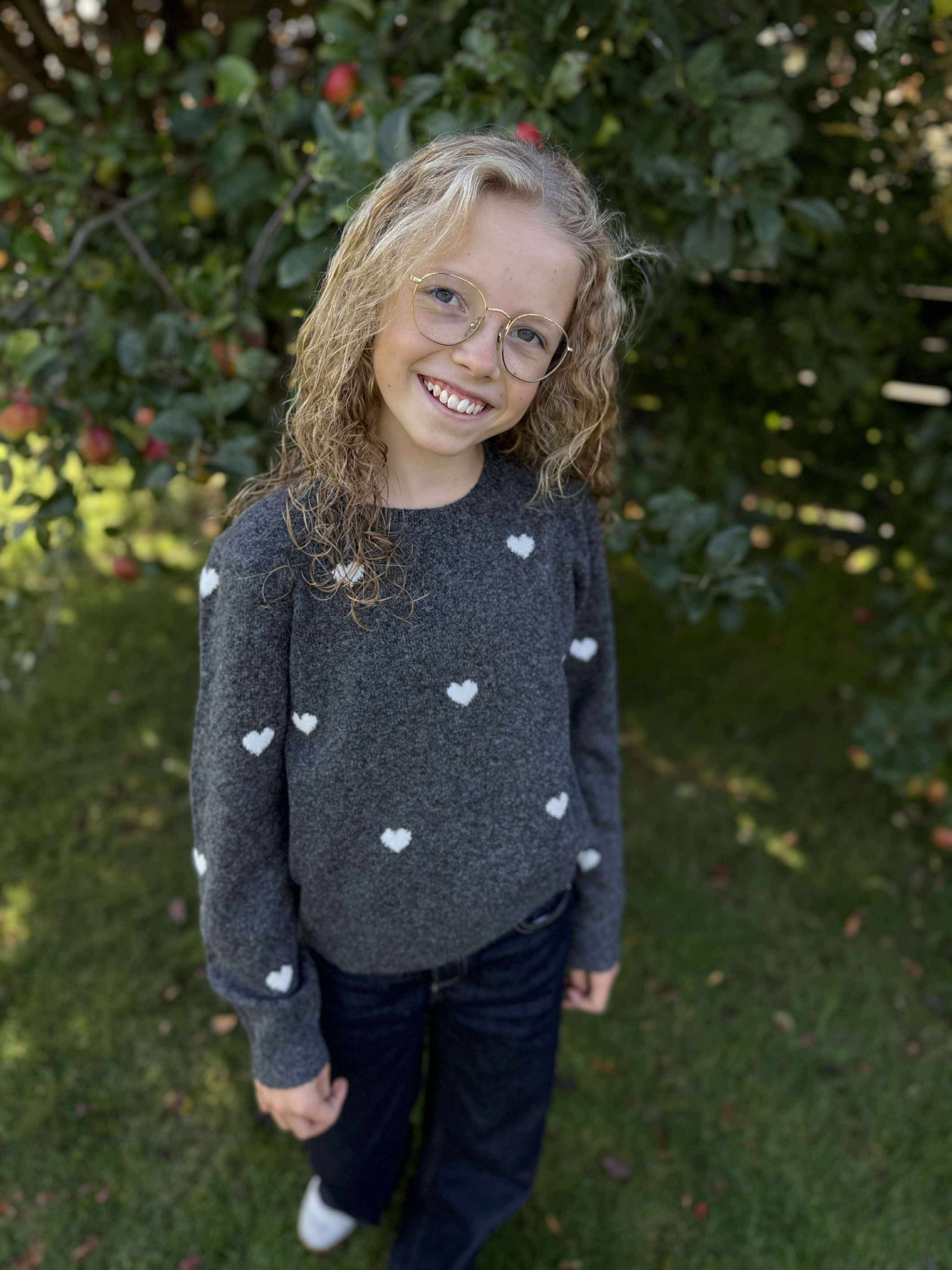 VMNYDOFFY Girl Pullover - Dark Grey Melange