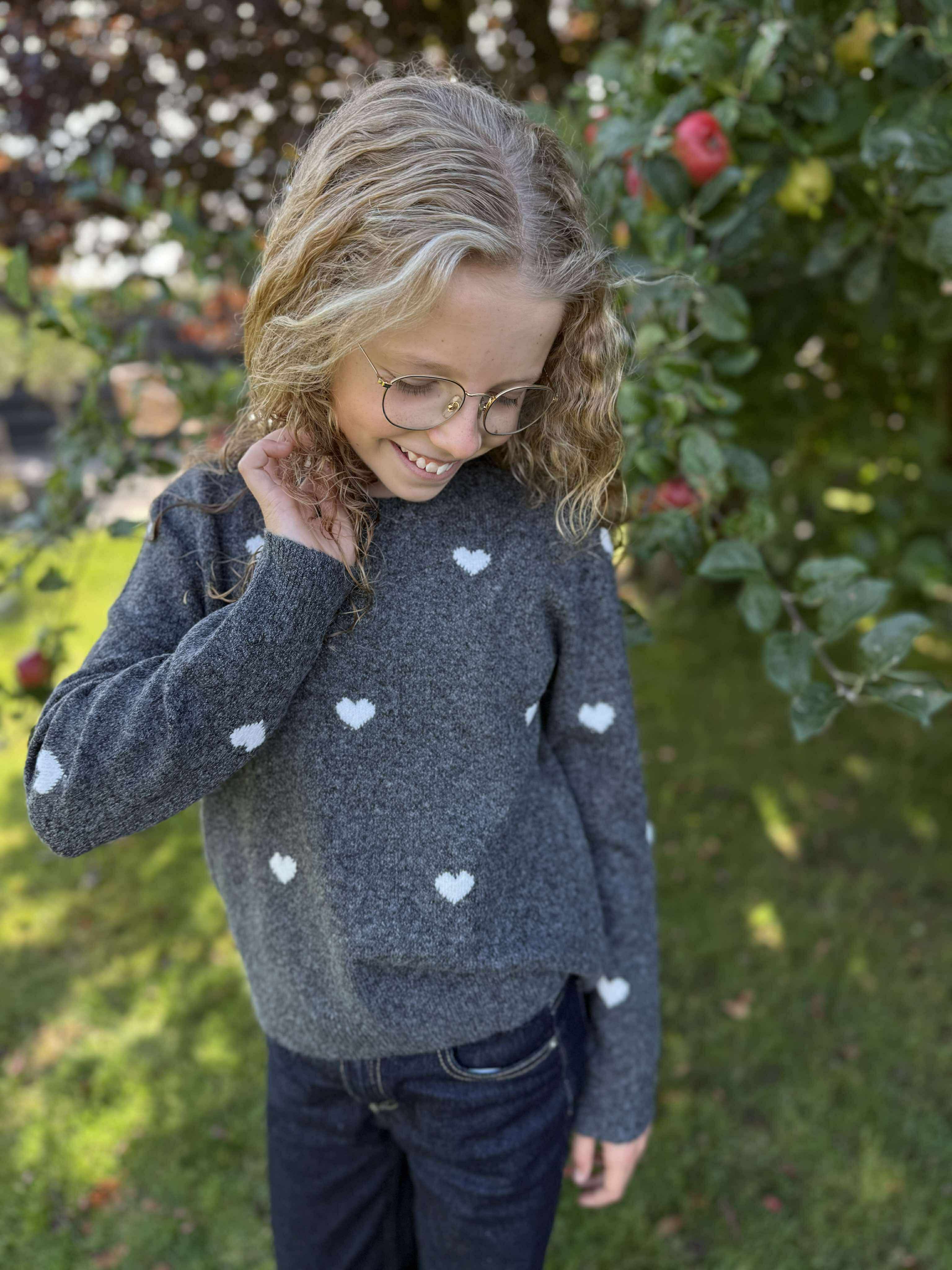 VMNYDOFFY Girl Pullover - Dark Grey Melange