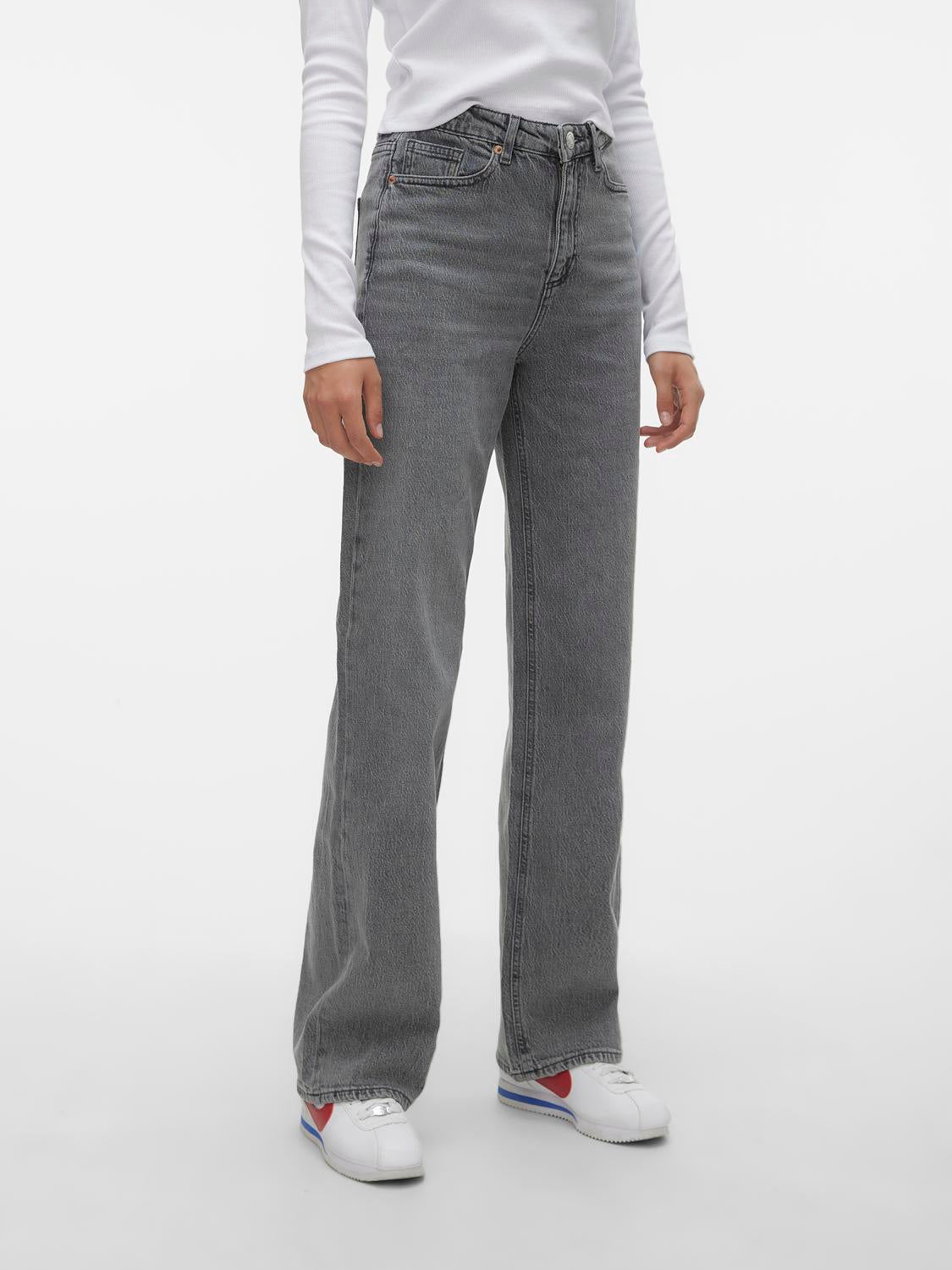 VmTESSA wide Jeans - Medium Grey Denim