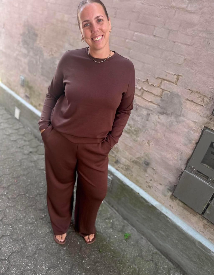 PCMICHELLE Sweatshirt - Hot Fudge
