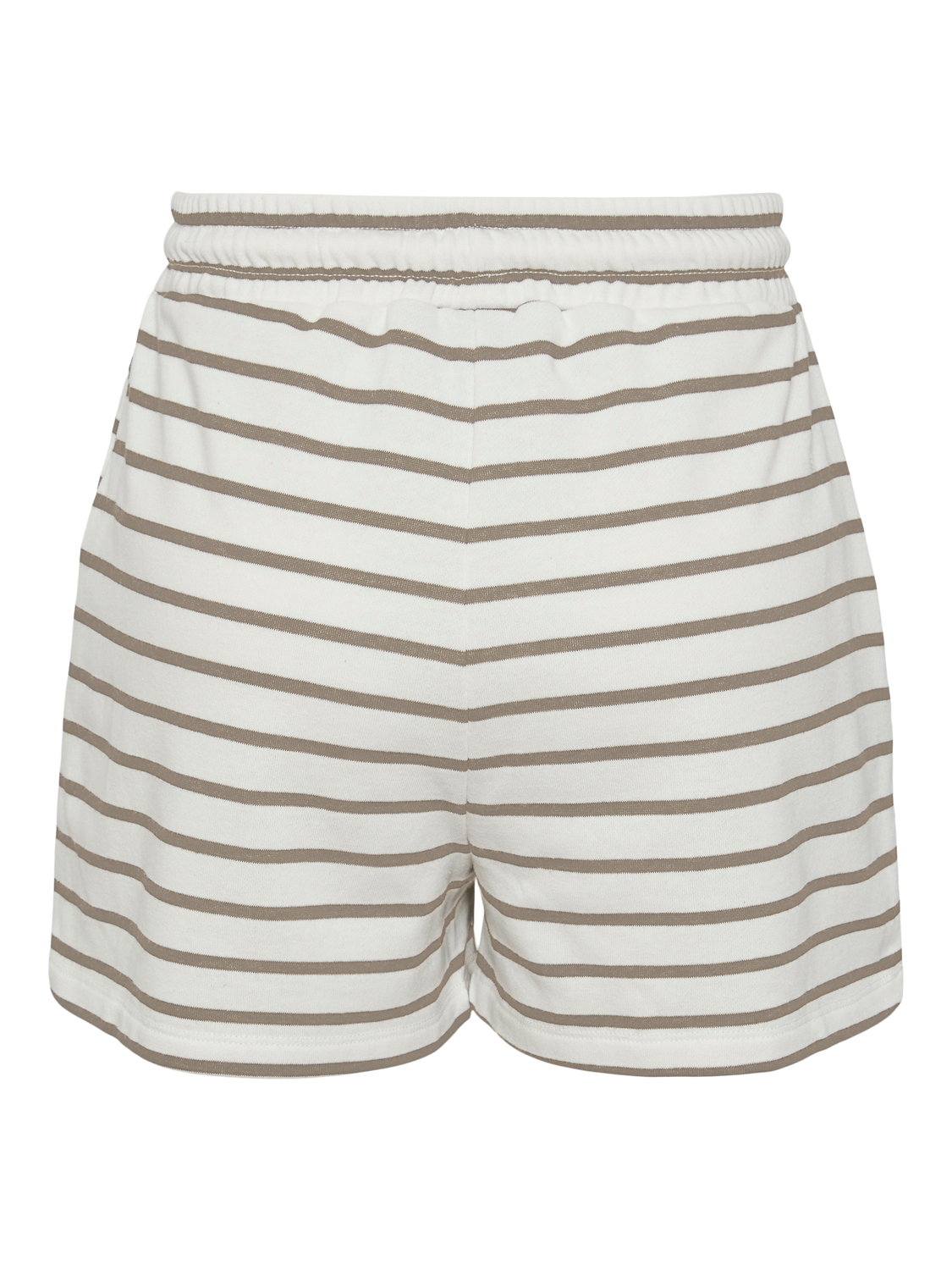 PCCHILLI Shorts - Hvid m. brune striber