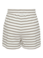 PCCHILLI Shorts - Hvid m. brune striber