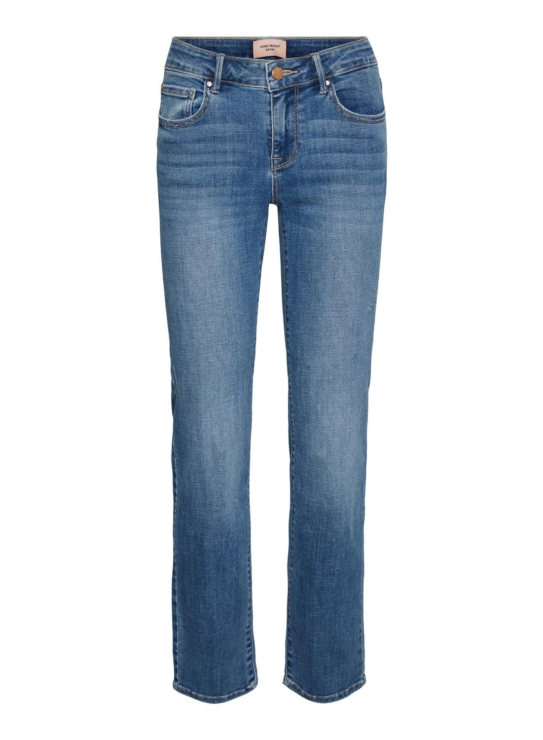 VMFLASH Straight Jeans - Medium Blue Denim