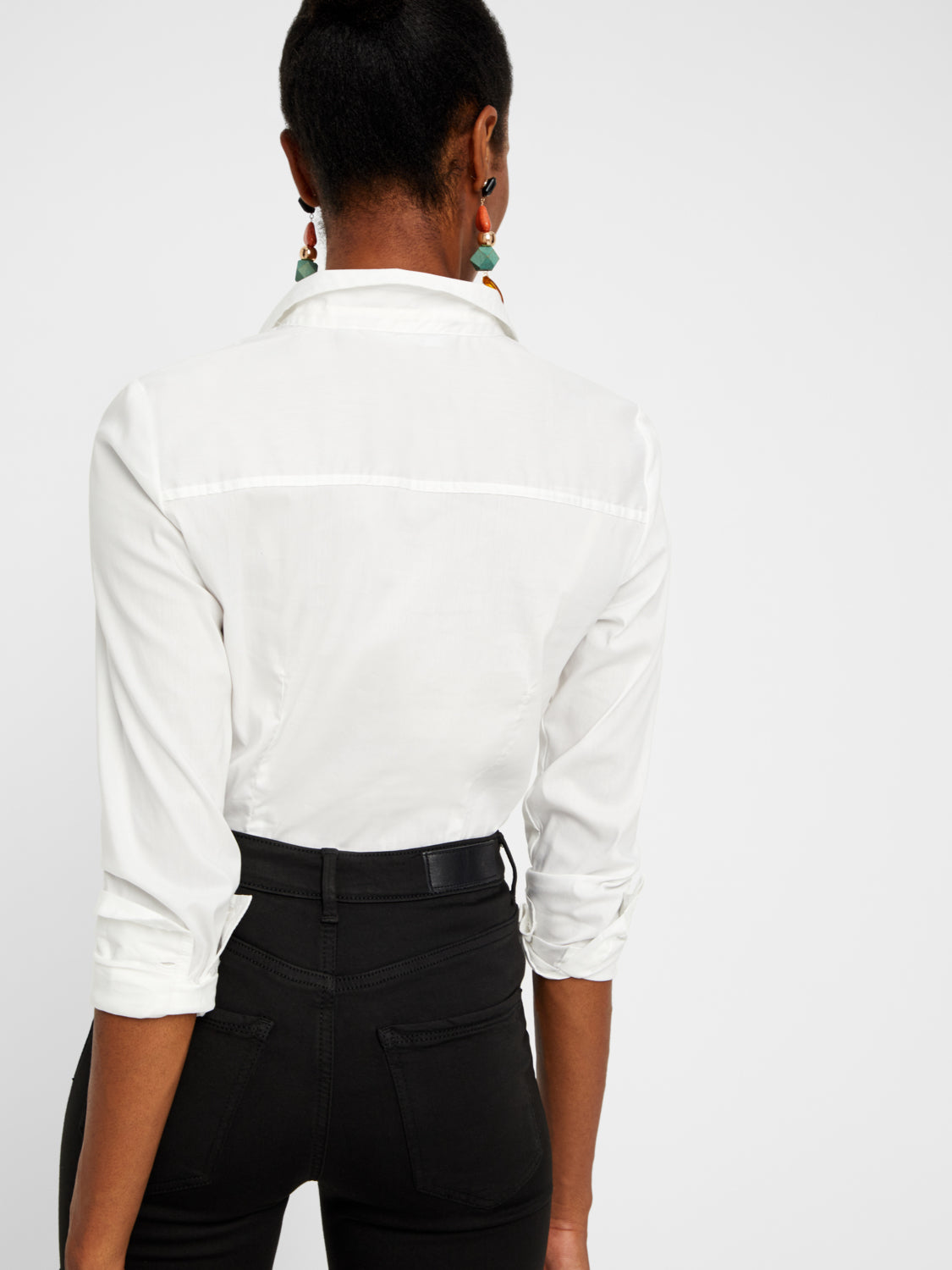 VmSOPHIA STAY BLACK LUX JEANS - Højtaljet